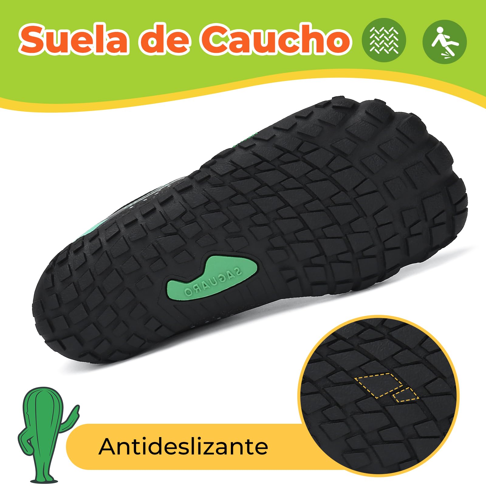 SAGUARO Barefoot Zapatillas Minimalista Comodas Zapatillas de Trail Running per Niños Niñas, Gr.24-36
