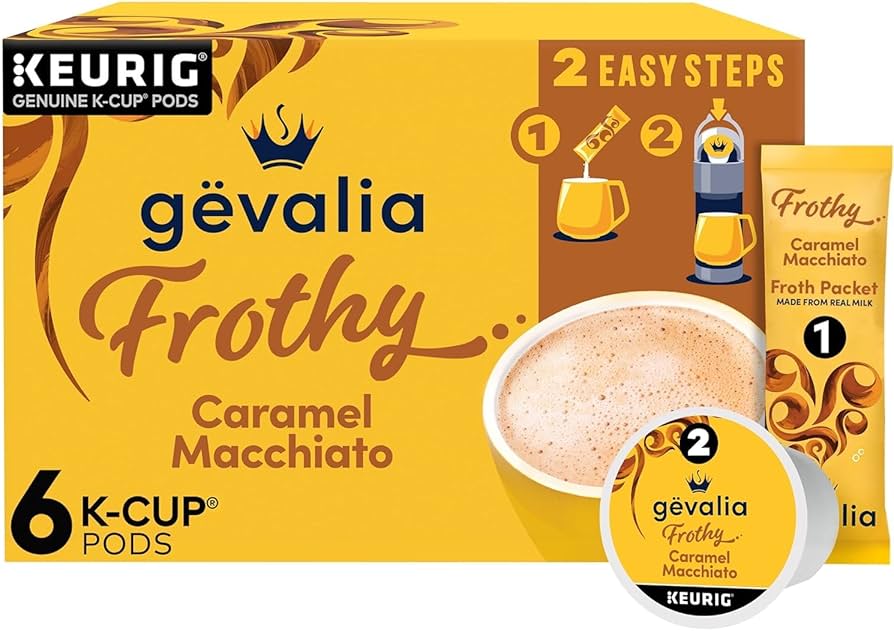 Amazon.com: Gevalia Caramel Macchiato 2-Step K-Cup & Froth Packets