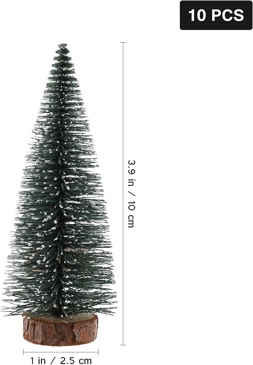 BESPORTBLE 10Pcs Mini Christmas Tree Snow Snow Frost Trees Bottle Brush Trees Winter Ornaments Tabletop Trees for Christmas Party Home Decoration (10cm)