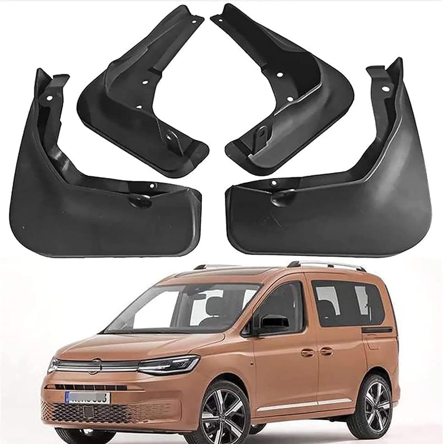 Mudflaps for VW Caddy 2004-2015, Front Rear Wheel Mudflaps Tire Mudflaps Protector Splash Guards fender guards Strong durability