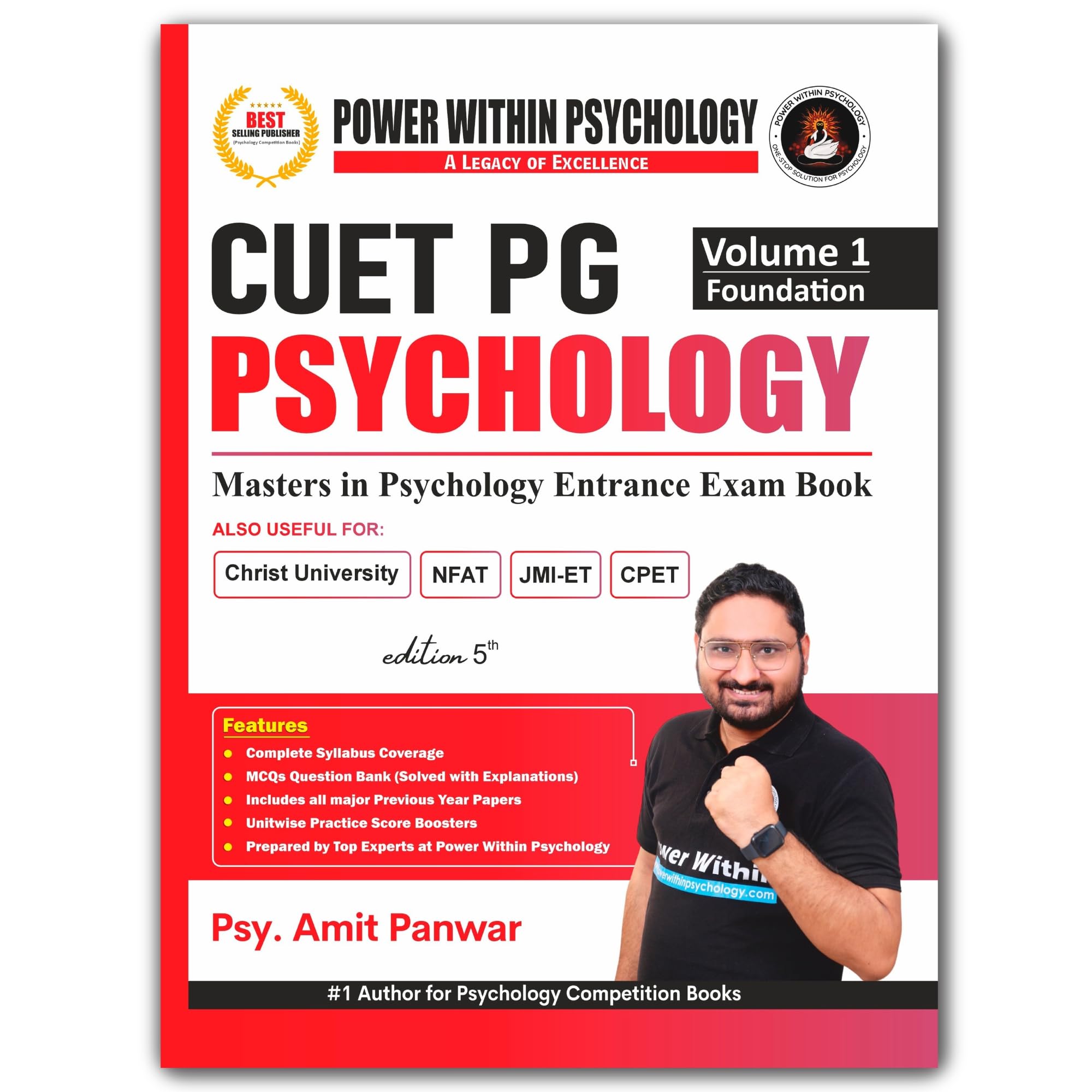 PWP CUET PG Psychology 2026 - (2 Books Set) - Masters MSc MA Psychology Entrance Exam Preparation Book with MCQ Questions Bank by Power Within Psychology - Edition 5