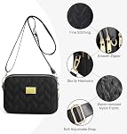 WITERY Crossbody Bag for Women - Lightweight Quilted Crossbody Small Purses for Women Nylon Shoulder Bag Laides Travel Purse