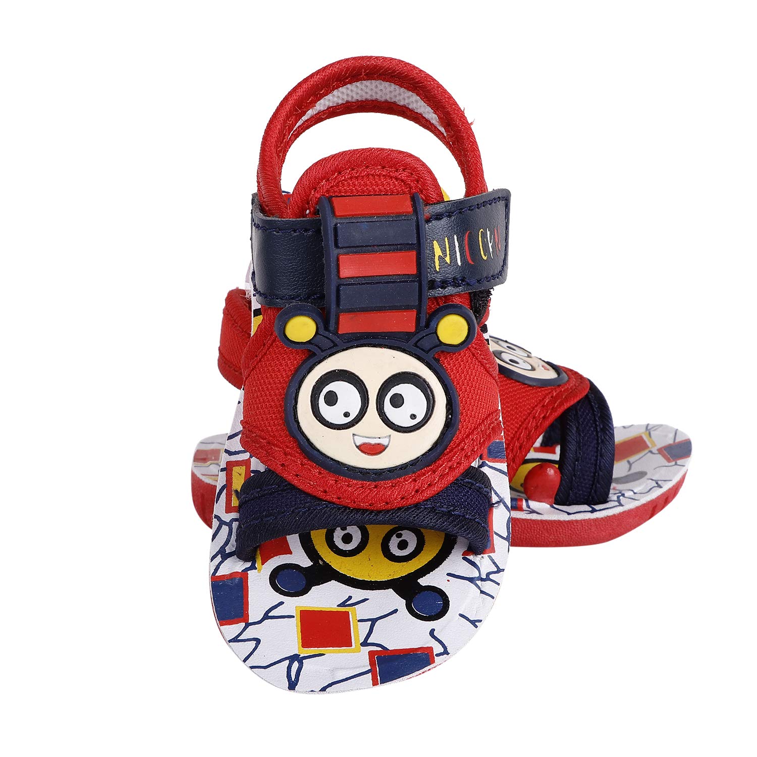 BUNNIES Unisex Kids Chu Chu Sound Musical First Walking Sandals for Baby Boys &Baby Girls for (15 Months to 18 Months) Red 4