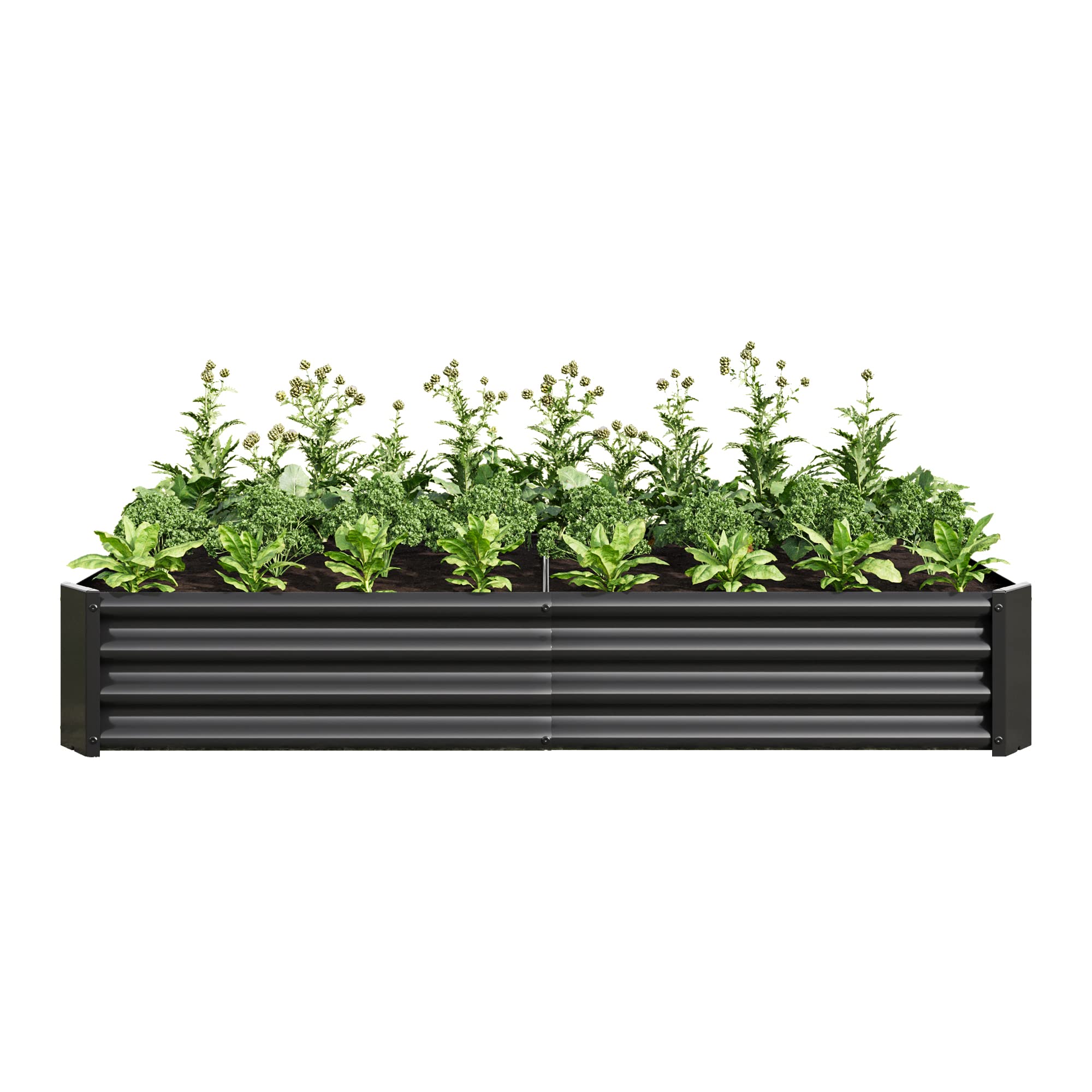 6x3x1ft Hochbeet Metall,Hochbeet FüR Garten Pflanzkübel,Schwarz