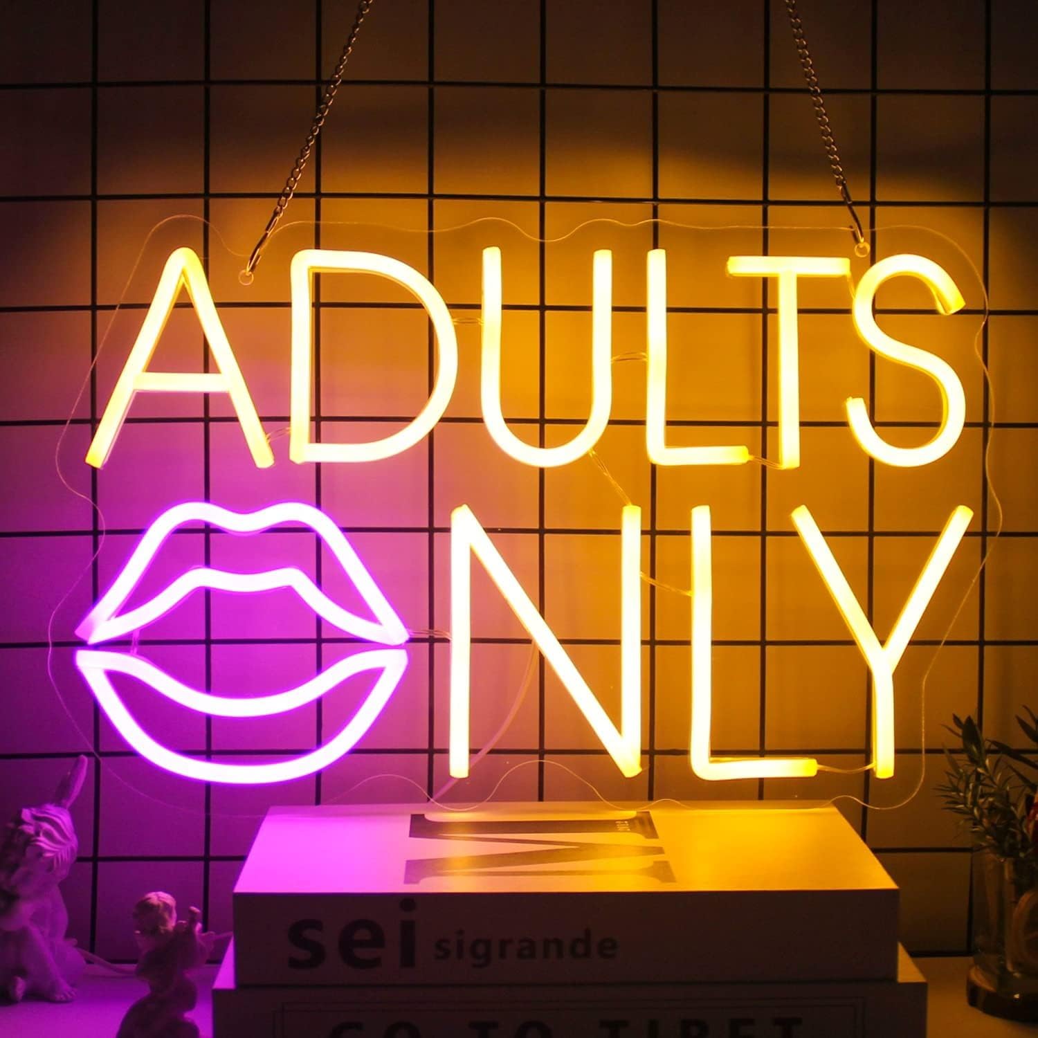 ADULTS ONLY LED Neon Sign for Wall Decor USB Adjustable Brightness Living Room Bars Pub Club Gatherings Art Wall Decor