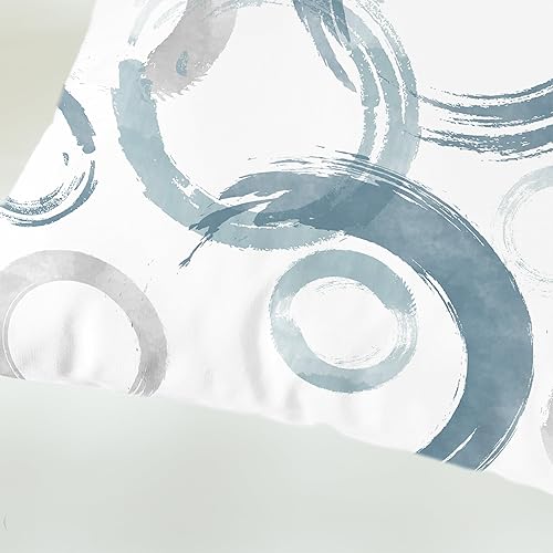 Miniatura 7 de CaliTime Juego de 2 fundas de almohada decorativas con estampado de círculos geométricos de tinta y lavado, para sofá, cama, decoración de casa