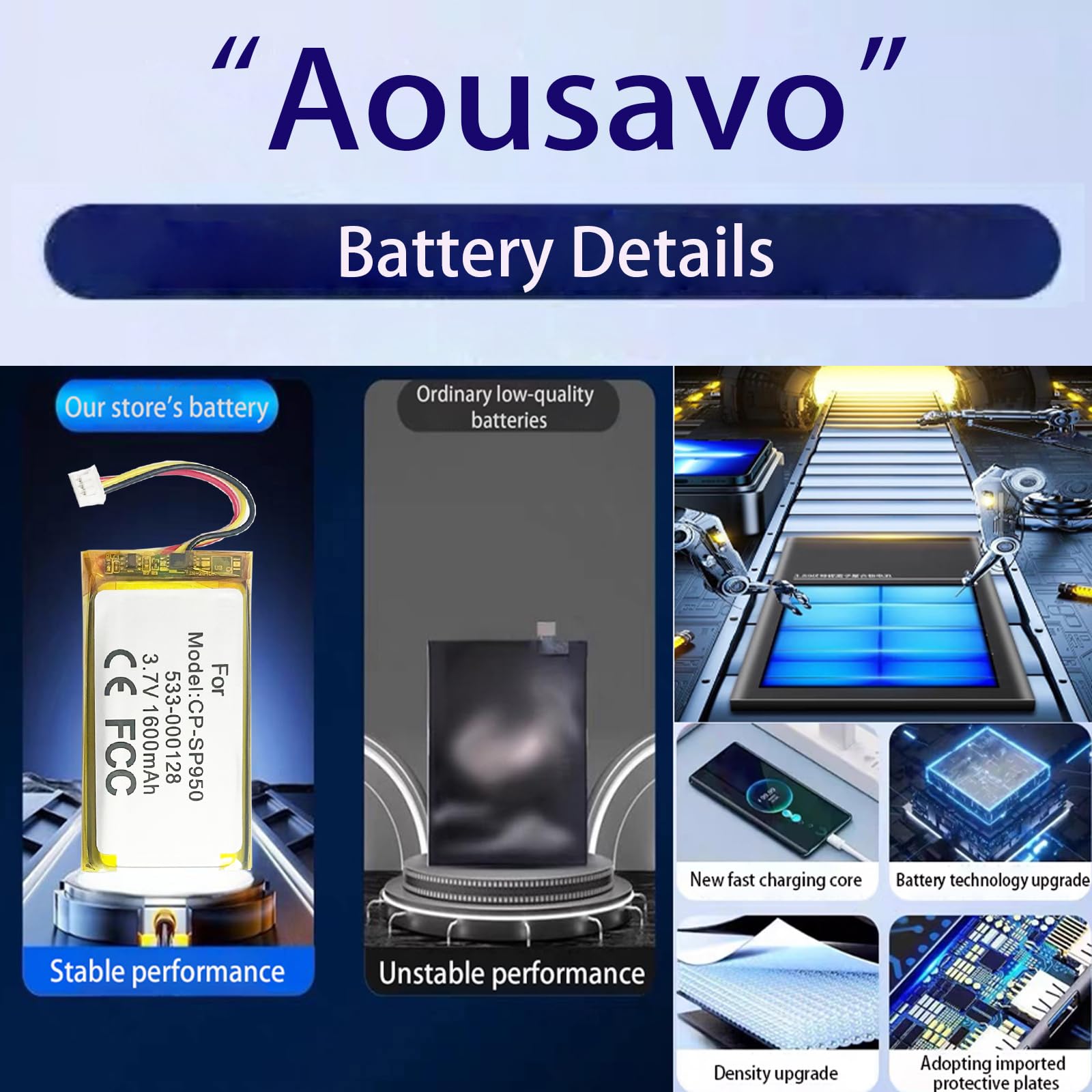 HIGHAKKU Batteria di ricambio 533-000128 compatibile con Lo-gitech Harmony 950 / Harmony Elite Remotes HIGHAKKU Batteria di ricambio 533-000128 compatibile con Lo-gitech Harmony 950 / Harmony Elite Remotes