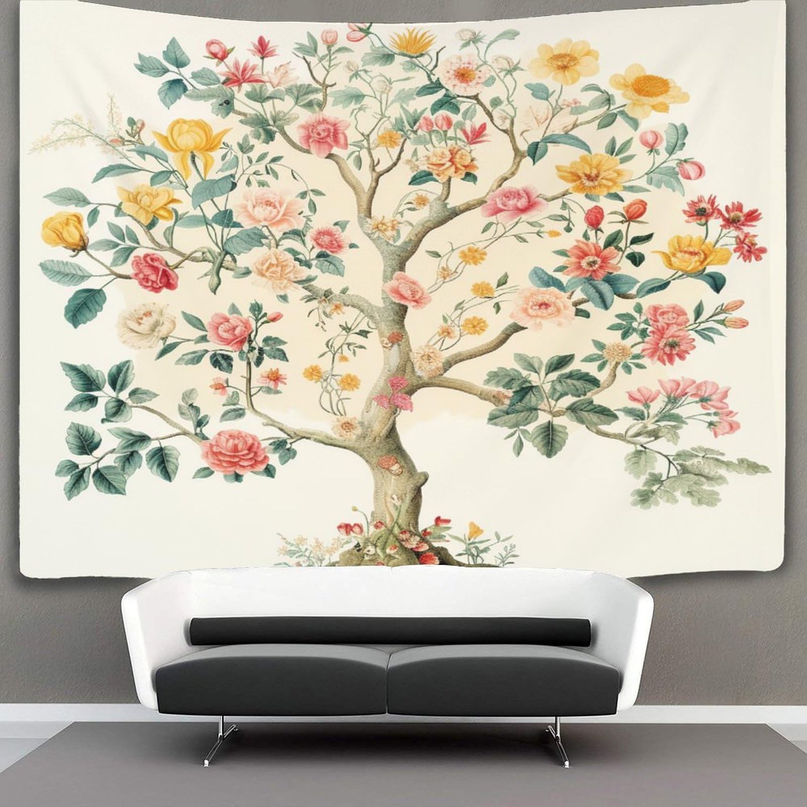 kaiyun 130cmx150cm Tapestry Botanical Drawings Tapestries Plant 3D Printing Wall Hanging Home Decorations