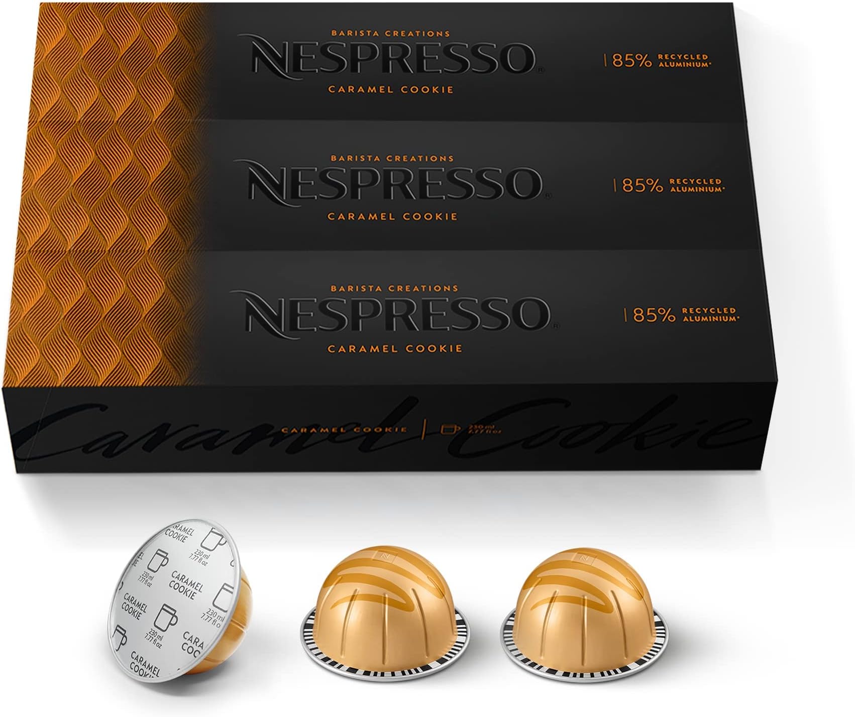 Nespresso Capsules VertuoLine, Caramel Cookie, Mild Roast Coffee, 40-Count Coffee Pods