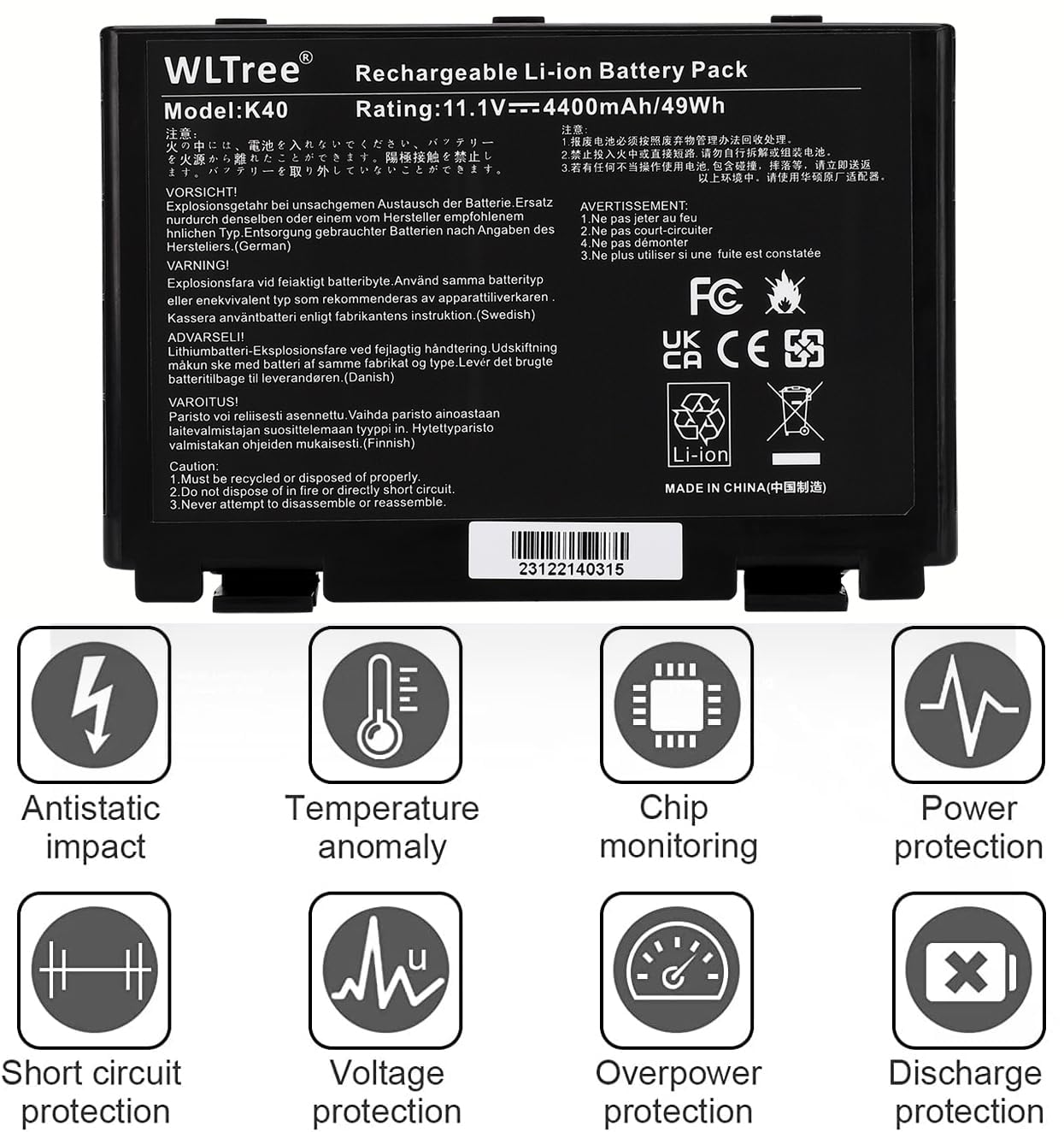 Batterie A32-F82 / A32-F52 4400mAh Pour ASUS K50 K70 K40 X5 X65 – Fiable Et Puissante !