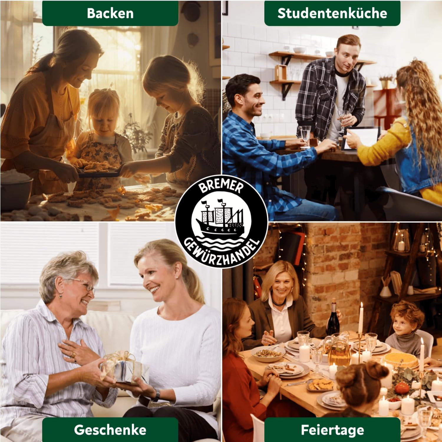 Bremer Gewürzhandel Feuer- & Grillrauchkräuter Gewürzmischung, gerebelt, BBQ-Gewürz zum Räuchern von Grillfleisch, Feuerkräuter für den Grill oder Smoker, 10 x 100g