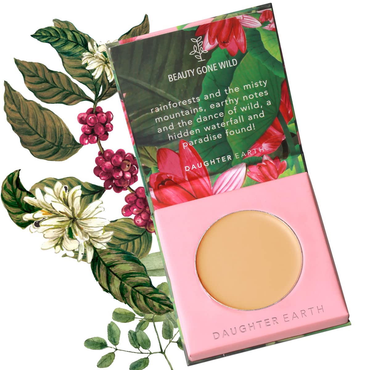 DAUGHTER EARTH High Coverage Concealer For Face Makeup, Lightweight & Breathable Silicone Free 100% Vegan Make Up, Creaseless Finish | Pro Concealer With Bakuchiol | Vanilla, Natural, Cream