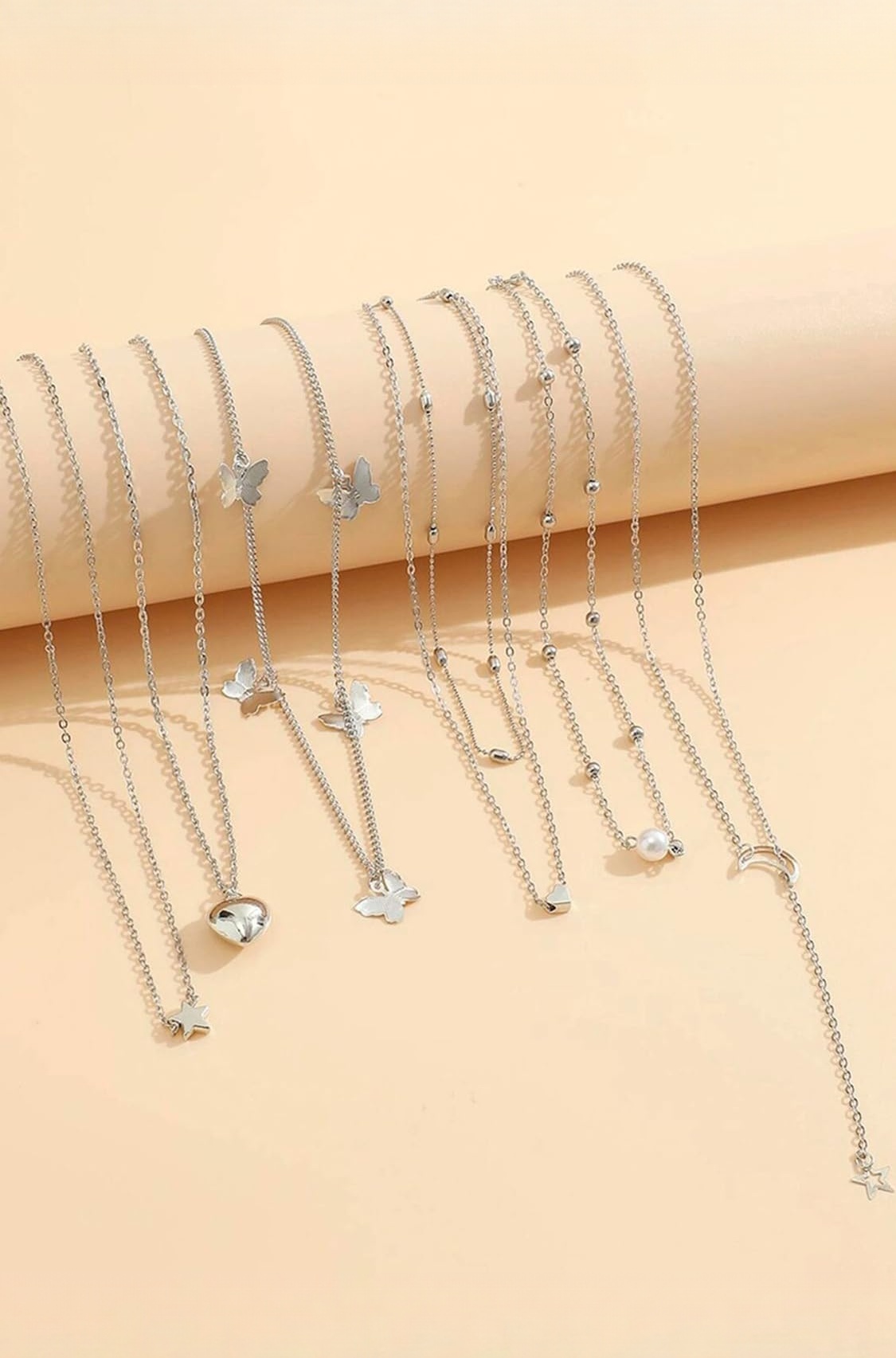 5-7 Pcs Combo Latest Stylish Western Necklace Set for Women Pendant Necklace Gifts for Girls