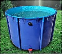 Vista 2 de Piscina sobre el suelo redonda de lona para estanque de peces con soporte de metal plegable para niños para colector de agua, barril de lluvia