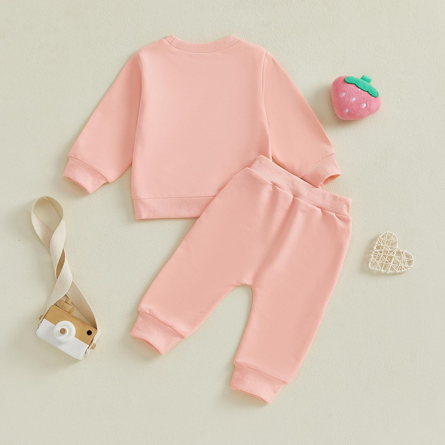 Toddler Clothes for Baby Girls Cute Strawberry Long Sleeve Sweatshirt Pants Girls Warm Fall Winter Outfits Set - Image 6