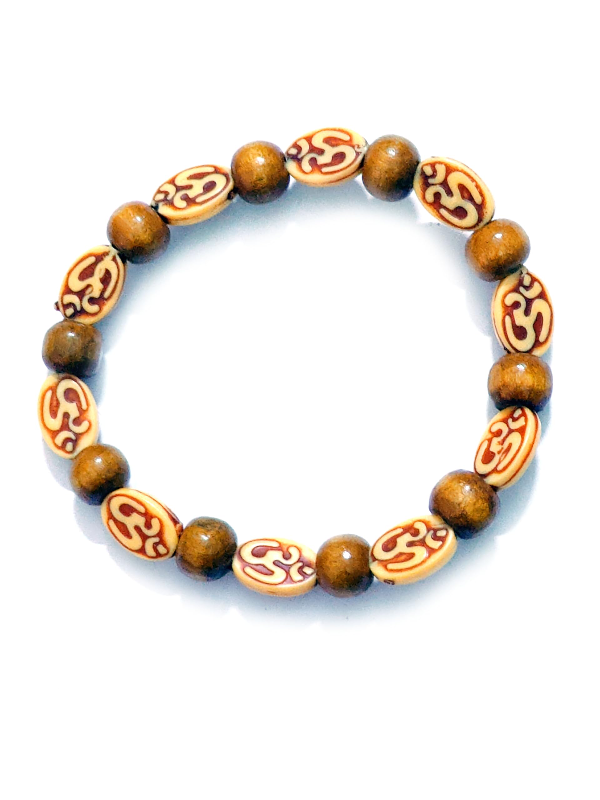 ASTROGHAR Aum Om Lucky Charm Wooden Bracelet For Men and Women (B0DFQDVL68) Amazon Price History, Amazon Price Tracker