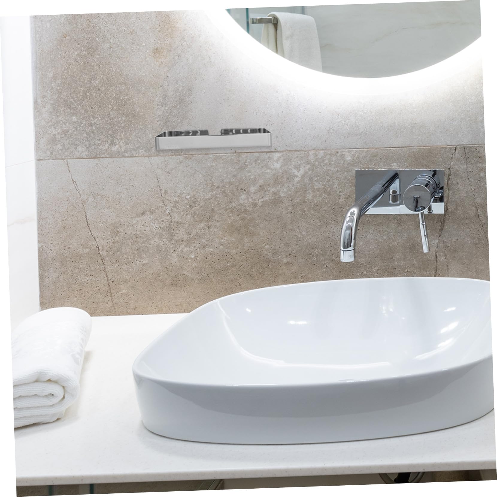 Yardenfun Seifenschale zur Wandmontage aus Edelstahl Rostfreier Seifenhalter fürs Badezimmer mit Einfachem Aufbau und Modernem Design für Dusche und Bad