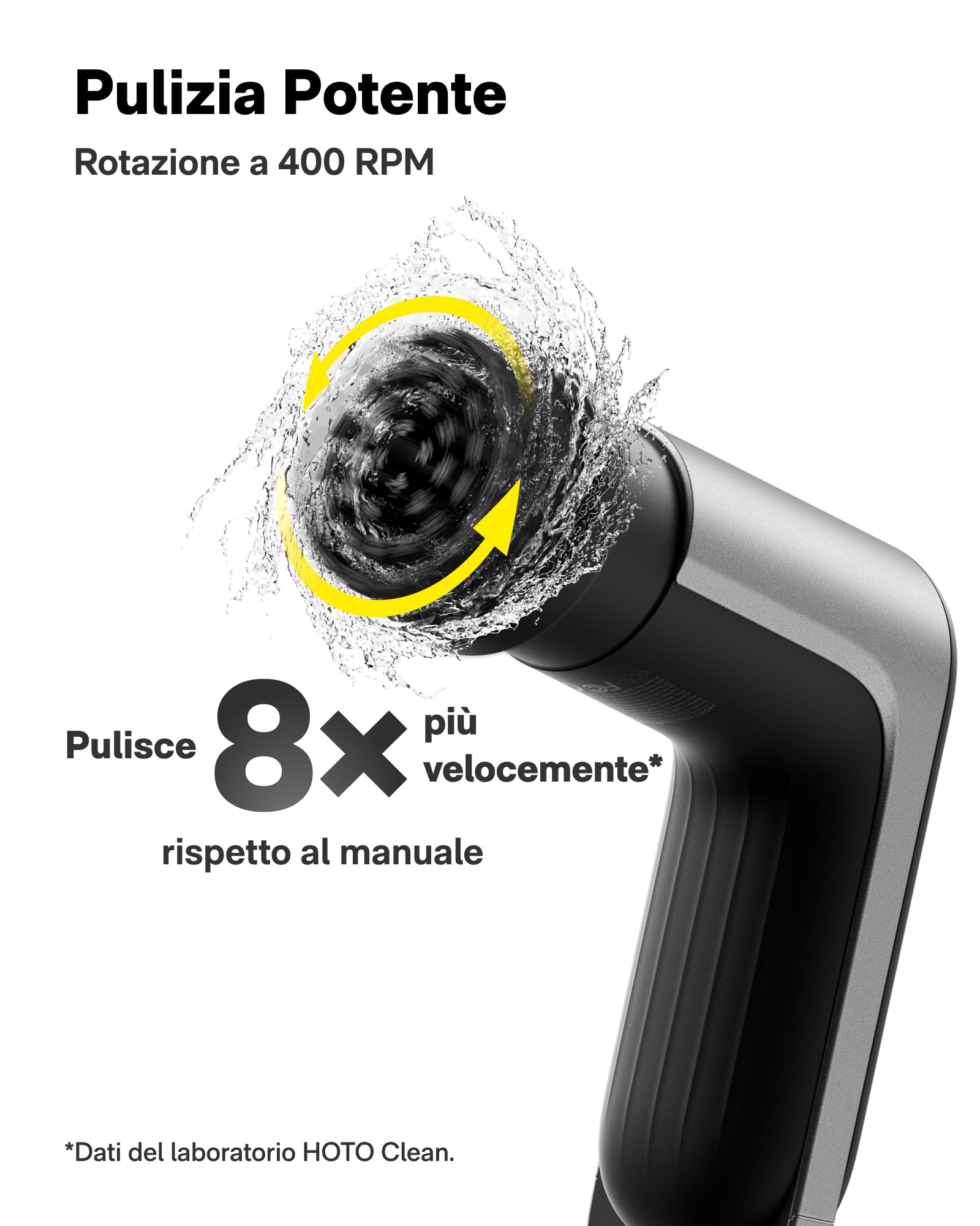 HOTO Wand™ Spazzola Elettrica per Pulizia di Fughe e Grip™ Spazzola Rotante Pulizia per Cucina, Piatti, Bango