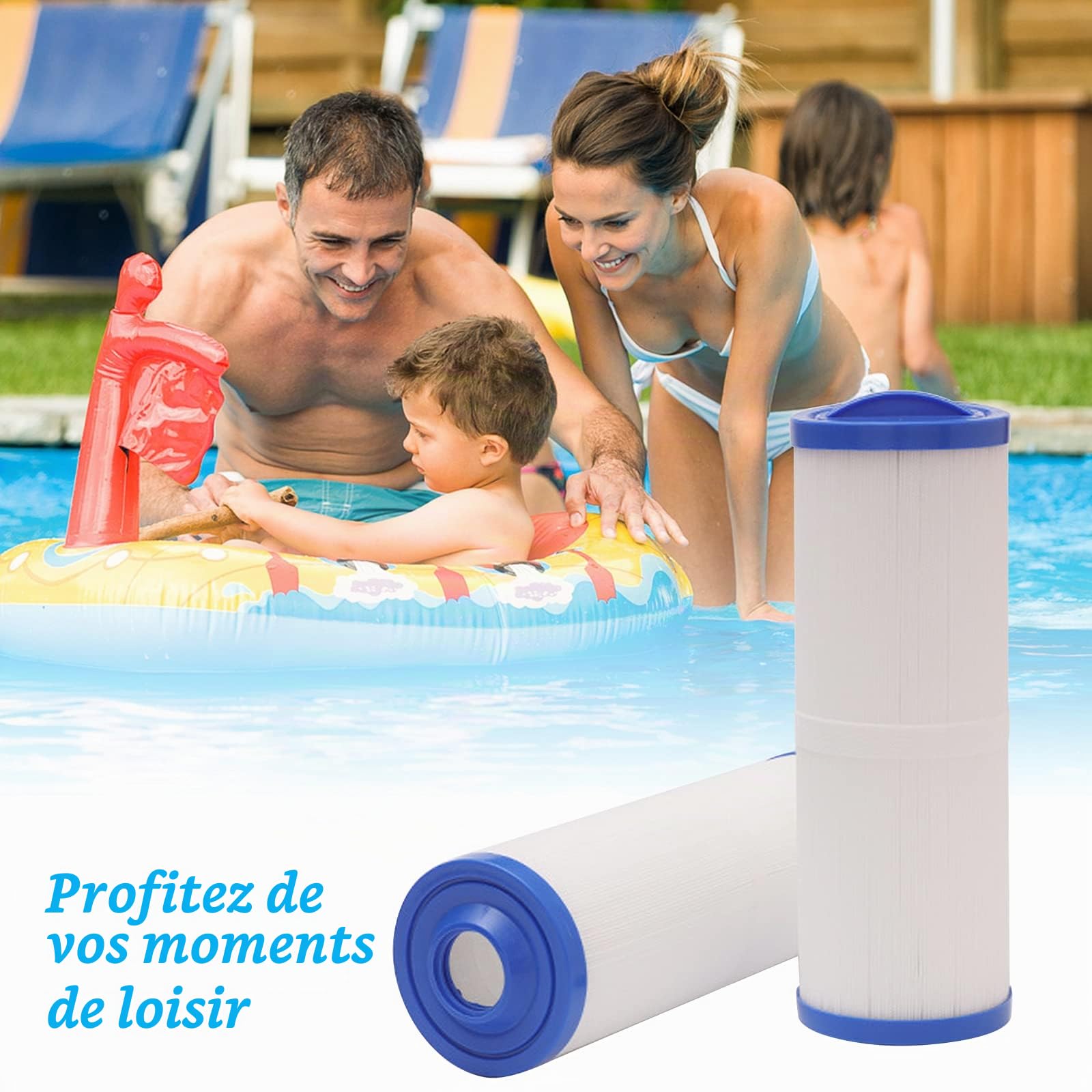 Filtre pour spa 4CH-949 PWW50L, pour U-Nickel, Filbur (2 pièces, blanc)