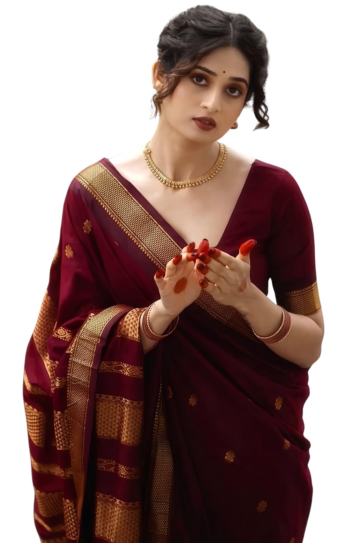 regolitha women fashion soft banarasi saree for women, silk saree With Blouse Piece-picture-16