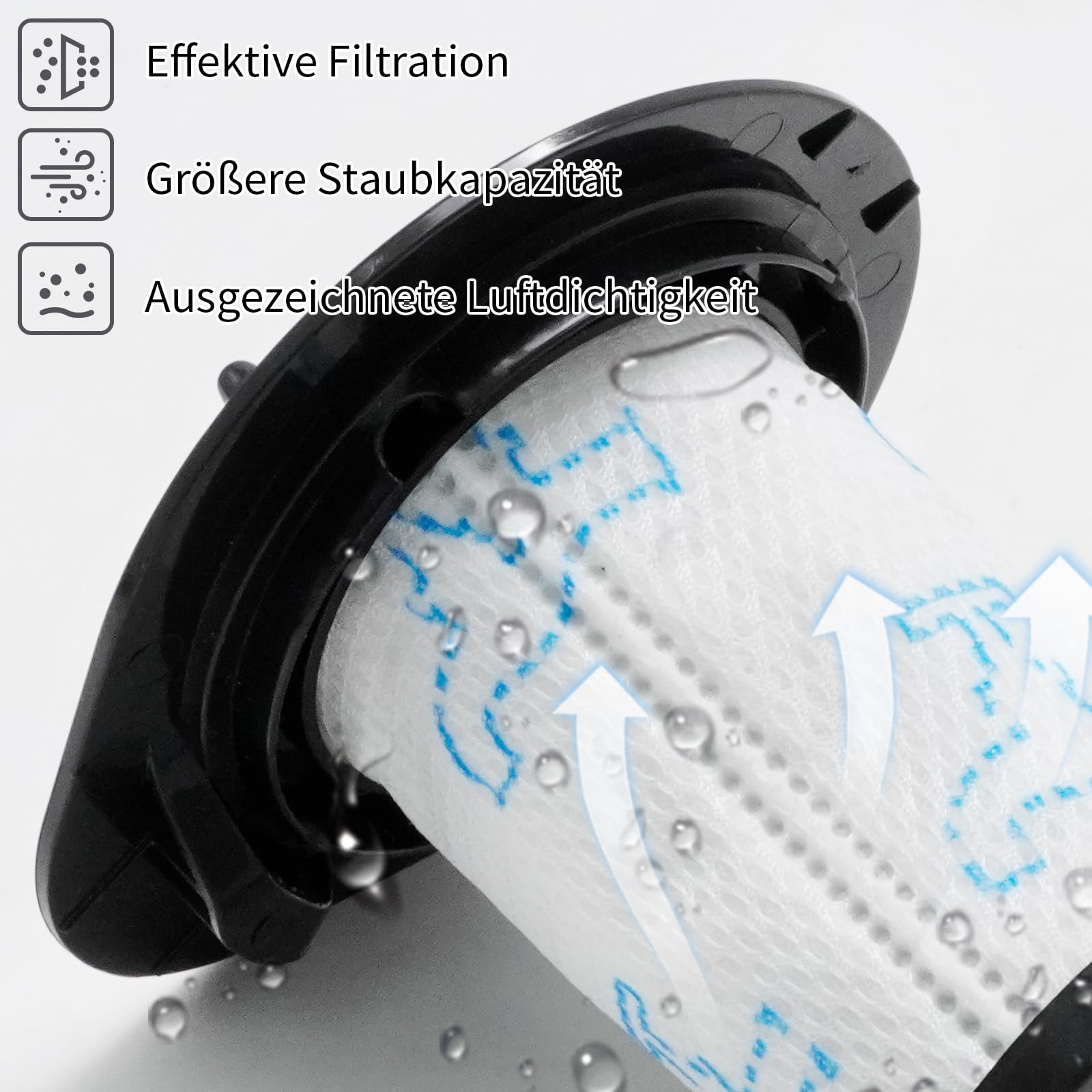 4 filtri di ricambio per Rowenta Air Force 460 di ricambio per Rowenta ZR009002, accessori di ricambio per Air Force 460 All In One Rh92 e 560 Flex RH94