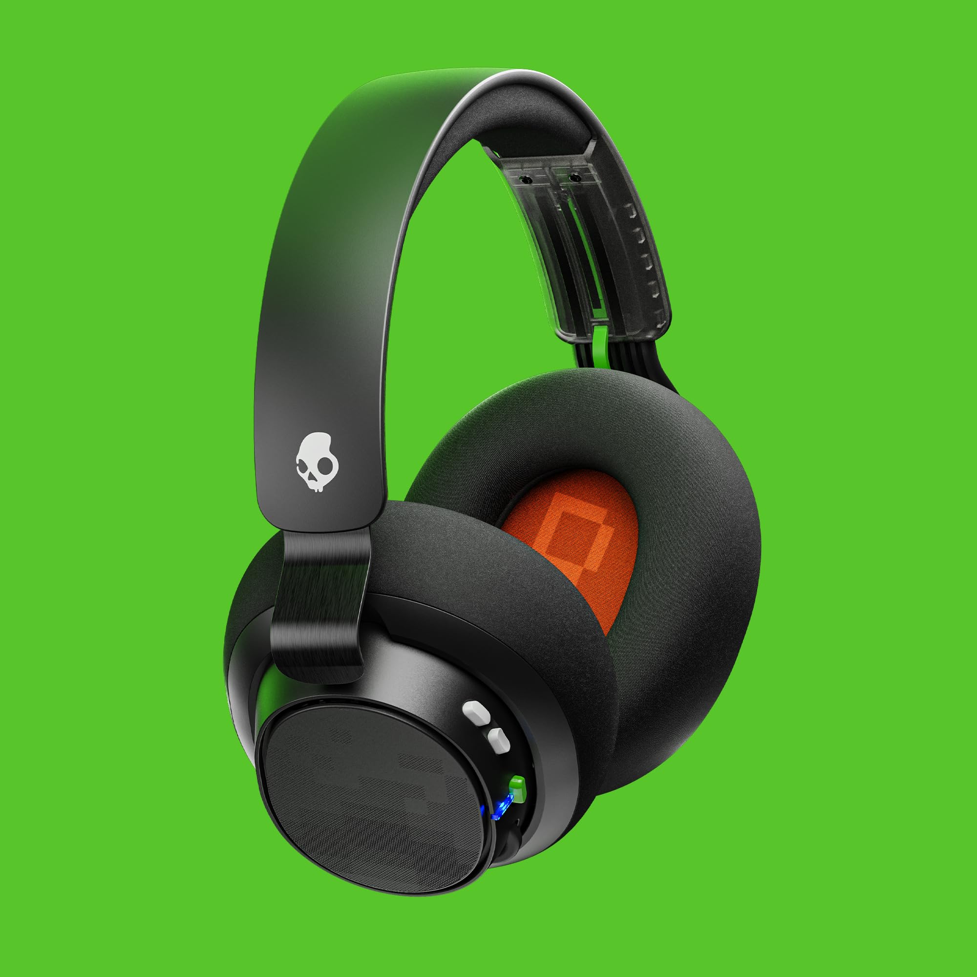 Skullcandy SLYR Pro Wireless Cuffie da Gioco Over-Ear Multipiattaforma con Trasmettitore USB-A a Latenza Ultra Bassa, Compatibili con Playstation, Xbox, PC e Nintendo Switch - Black/Green