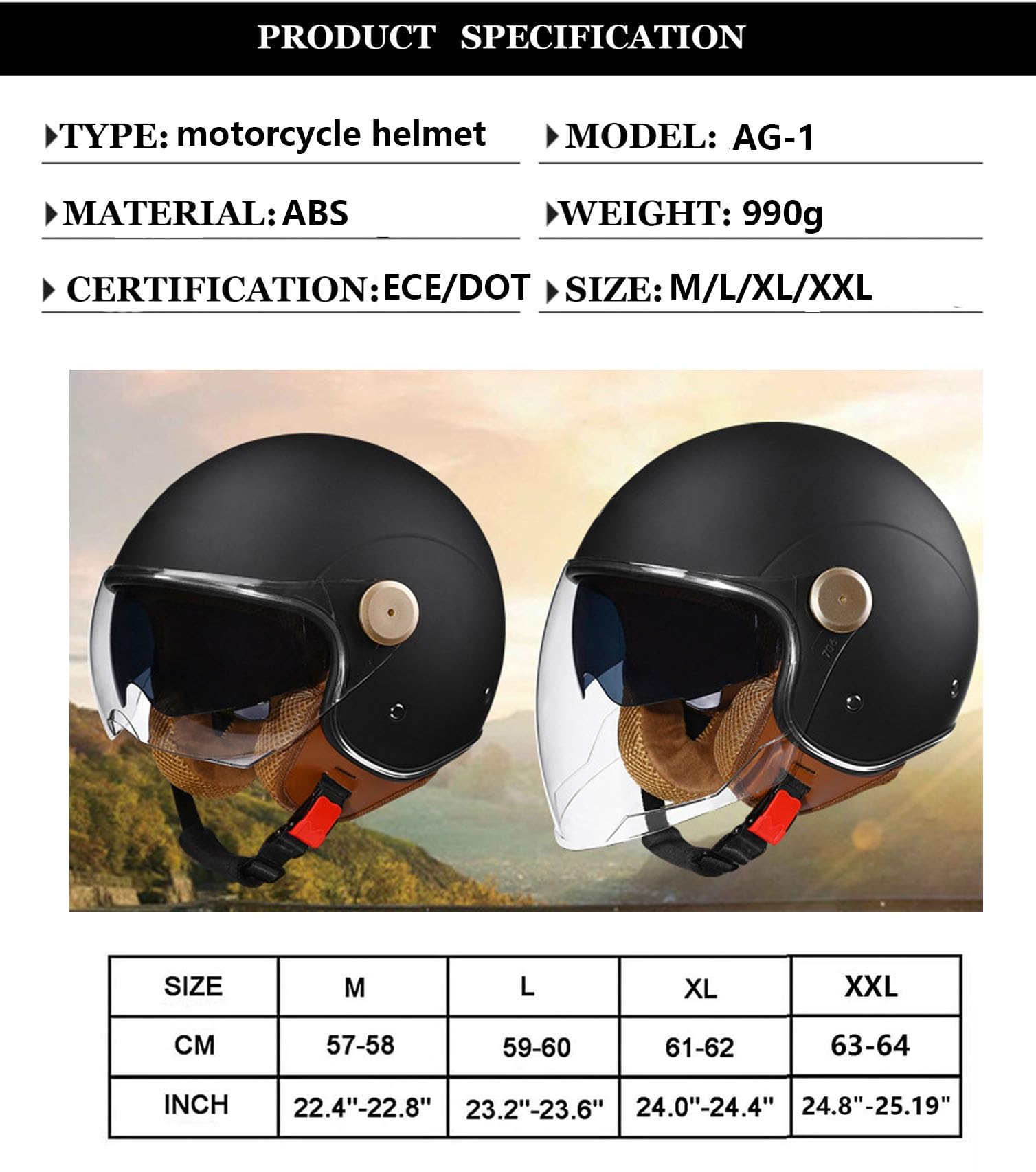 Motorradhelm mit Bluetooth Herren Damen DOTECE-zertifizierter Motorrad Jethelme Integrierter Bluetooth-Halbhelme mit Doppelspiegel Rollerhelm Scooterhelm Winddichter Helm(2,XL=61~62cm)