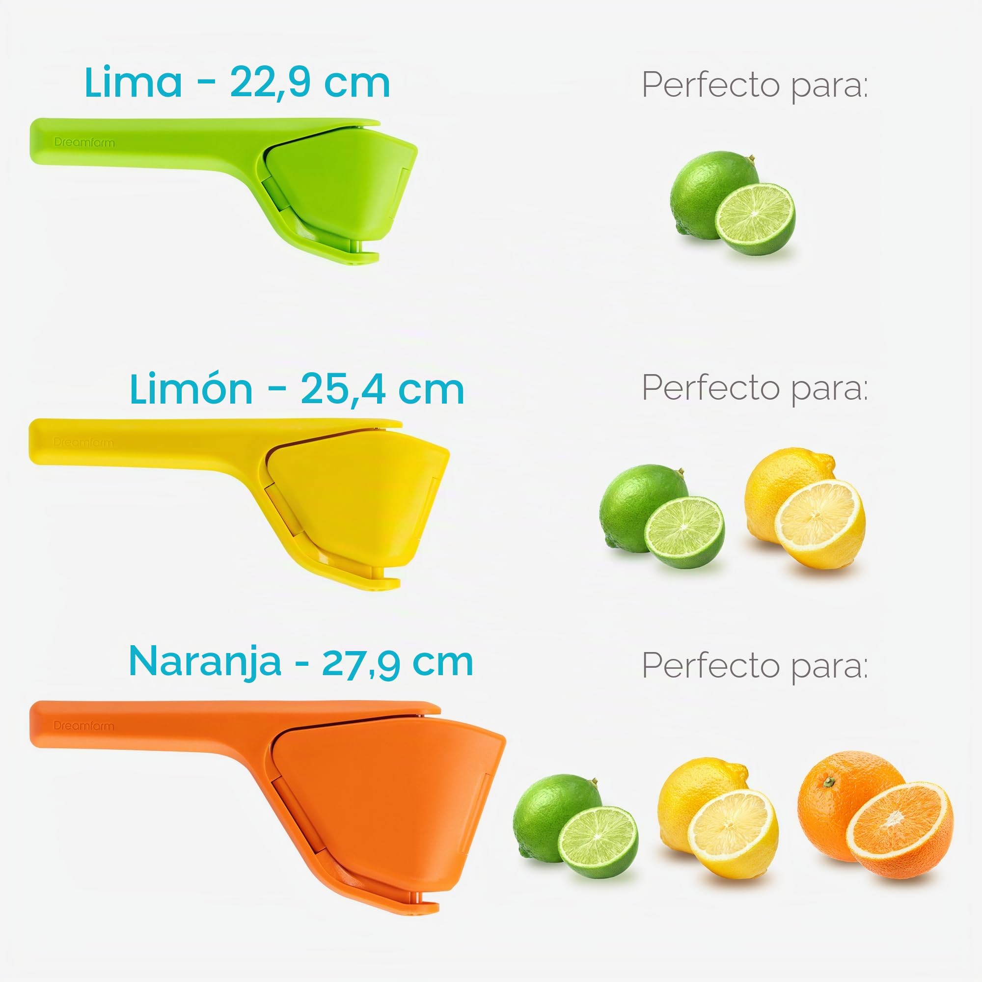 Dreamfarm Fluicer Exprimidor de Limón Manual Plegable 10 Pulgadas con Palanca Lateral