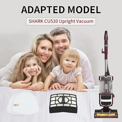 Miniatura 5 de JYAILIFES Filtro de repuesto CU530 para aspiradora vertical Shark CU530 Lift-Away XL 2 filtros+4 filtros de fieltro de espuma