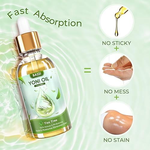 Miniatura 7 de BASSI Aceite de Yoni Orgánico Femenino Hidratante Vaginal para la Humedad  Balance de Ph para Mujeres  Desodorante Femenino  Elimina el Olor con