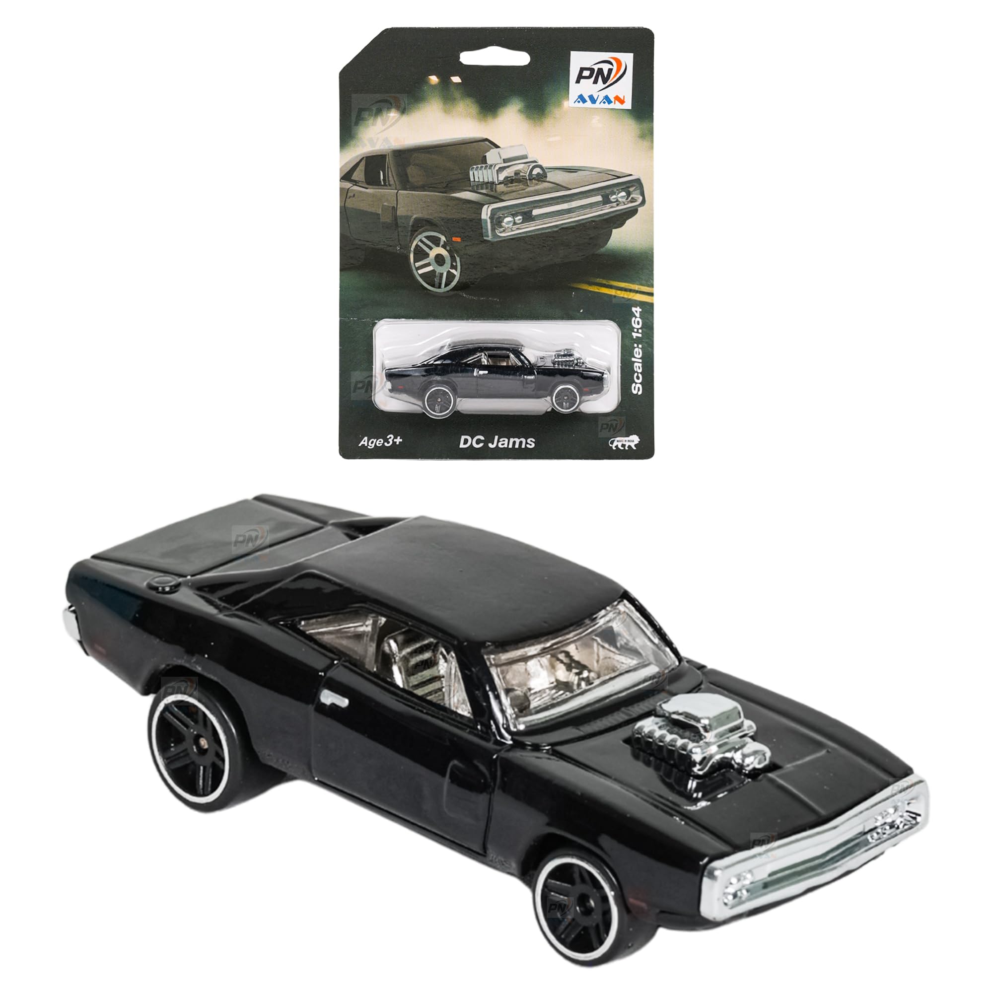 Die-cast Charger 1:64 Model Car, Metallic Finish, Manual Operation, Ages 3 Years and Up (1:64 Model Black)-image-35