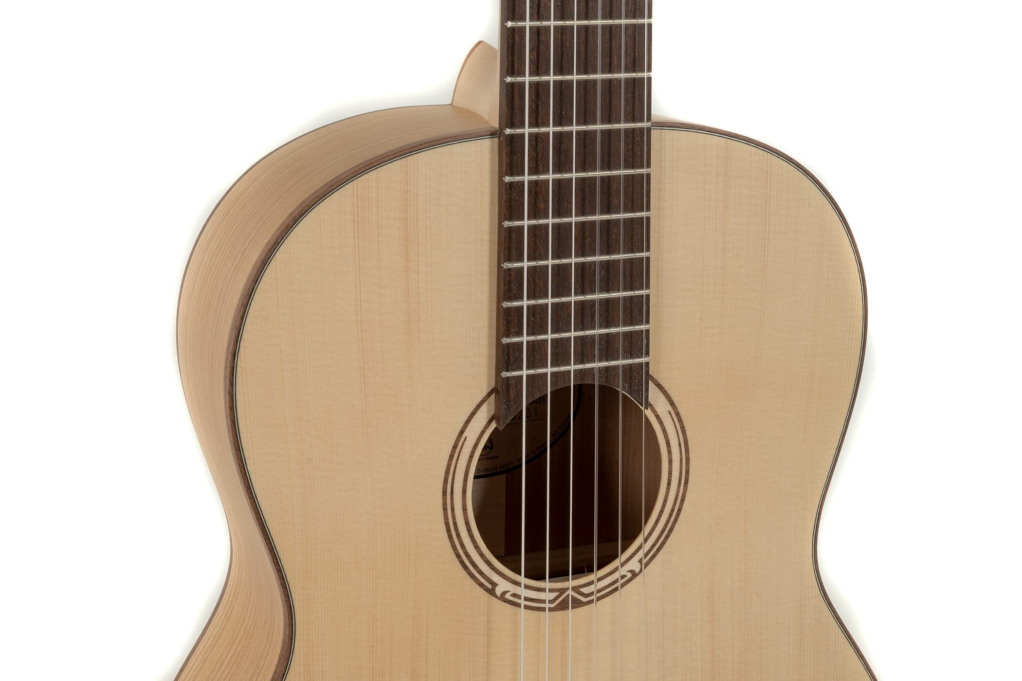 GEWA gitara koncertowa, gitara klasyczna Pro Natura Gold - rozmiar 4/4 - pełna płyta wierzchnia ze świerku - tył/boczki wiśnia lita - kolor naturalny - półmat - struny Hannabach