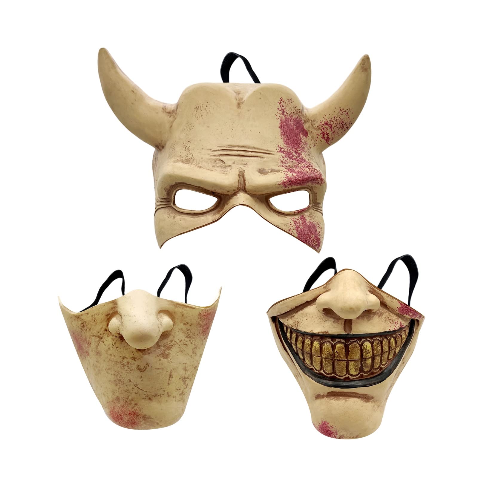 Hykjshed Men's Beige The Cosplay Mask The Mask Horror Halloween Scary Mask Costume Mask