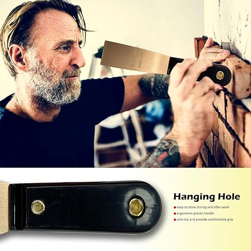 Miniatura 5 de WEDO Juego de cuchillos de masilla de latón, hoja ancha de 3 pulgadas + hoja multifuncional de 2-12 pulgadas + hoja estrecha de 1-14 pulgadas,