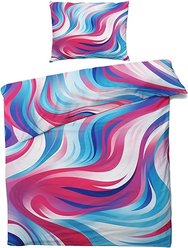 Miniatura 74 de Funda de edredón de playa tamaño matrimonial Juego de ropa de cama Sunset Sea 3 piezas Funda de edredón de microfibra suave con lazos