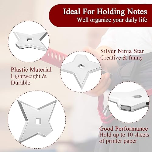 Miniatura 3 de Weewooday 10 imanes de ninja geniales imanes de anime para refrigerador, regalos divertidos para Navidad, estrella decorativa para lanzamiento