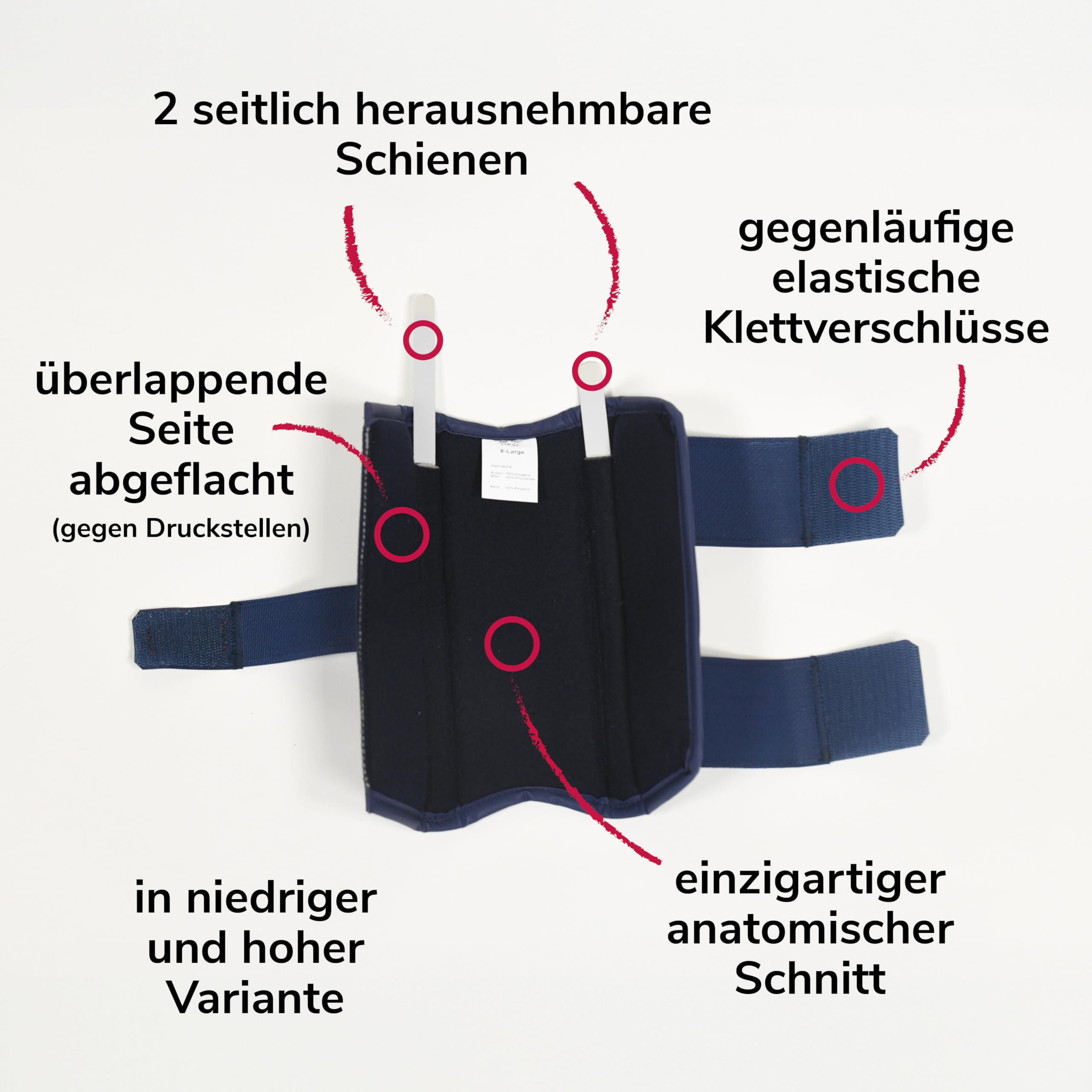 Karpalgelenkbandage Schaumstoff hoch Gr. XL für Hunde & Katzen mit Schienen zur Stabilisierung bei Durchtrittigkeit & Hilfe bei akuten Verletzungen am Karpalgelenk