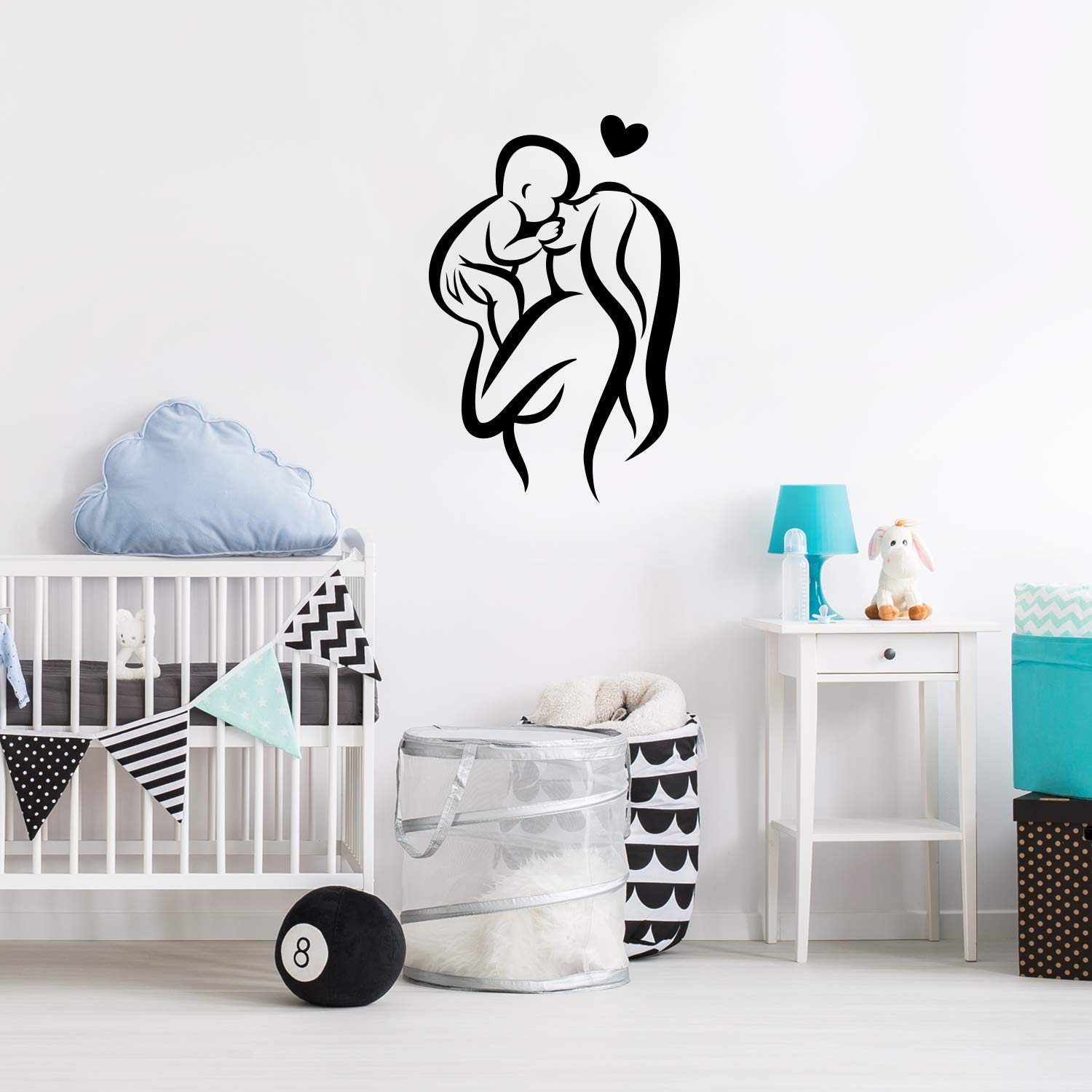 Amazon.co.jp: ビニールウォールアートデカール - ママと