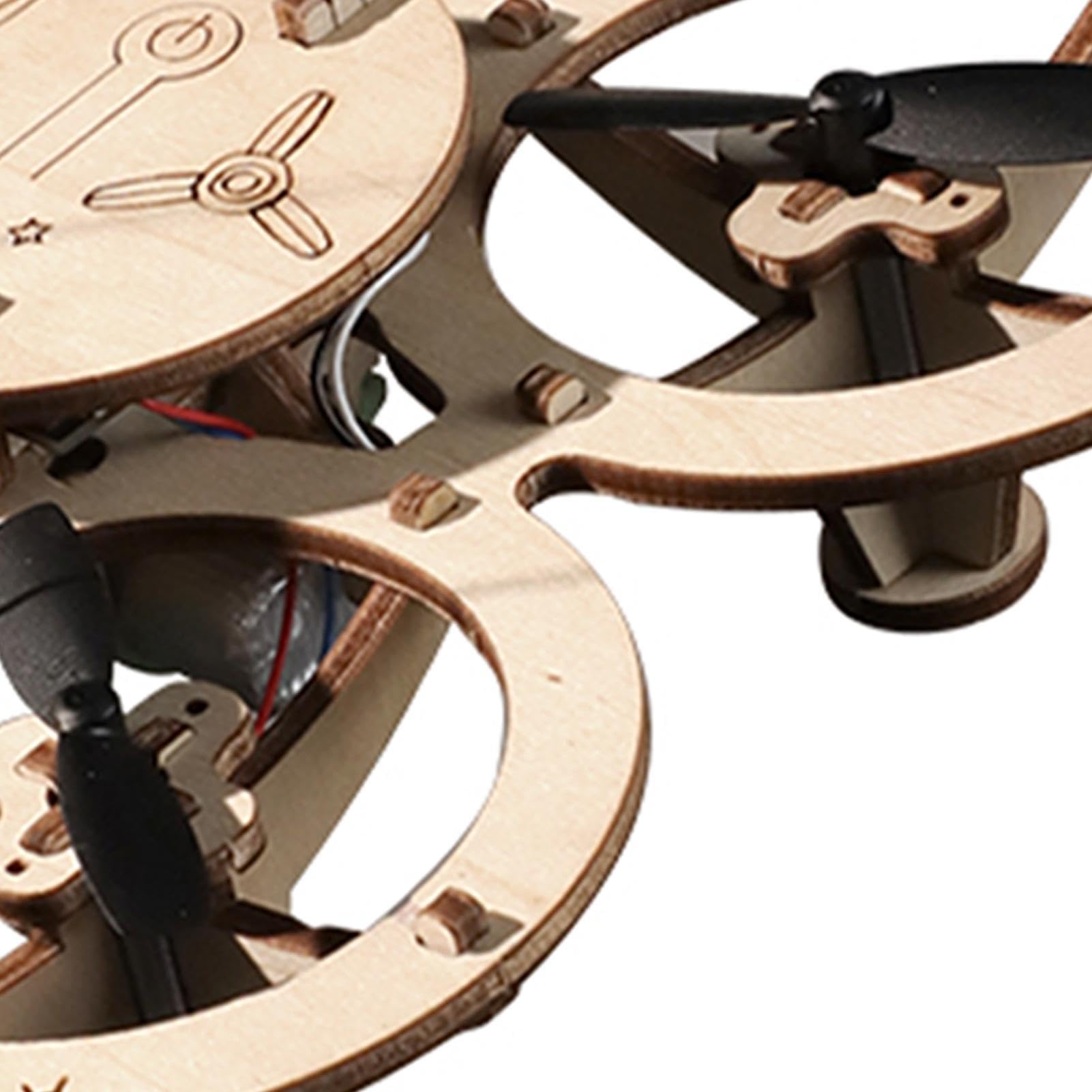 Kit Di Montaggio Drone In Legno Giocattolo Volante Telecomandato Educativo | Kit Di Montaggio Per Drone In Legno Per Bambini Compleanno Hobby Attività Casa Interno Festa Vacanza Casa