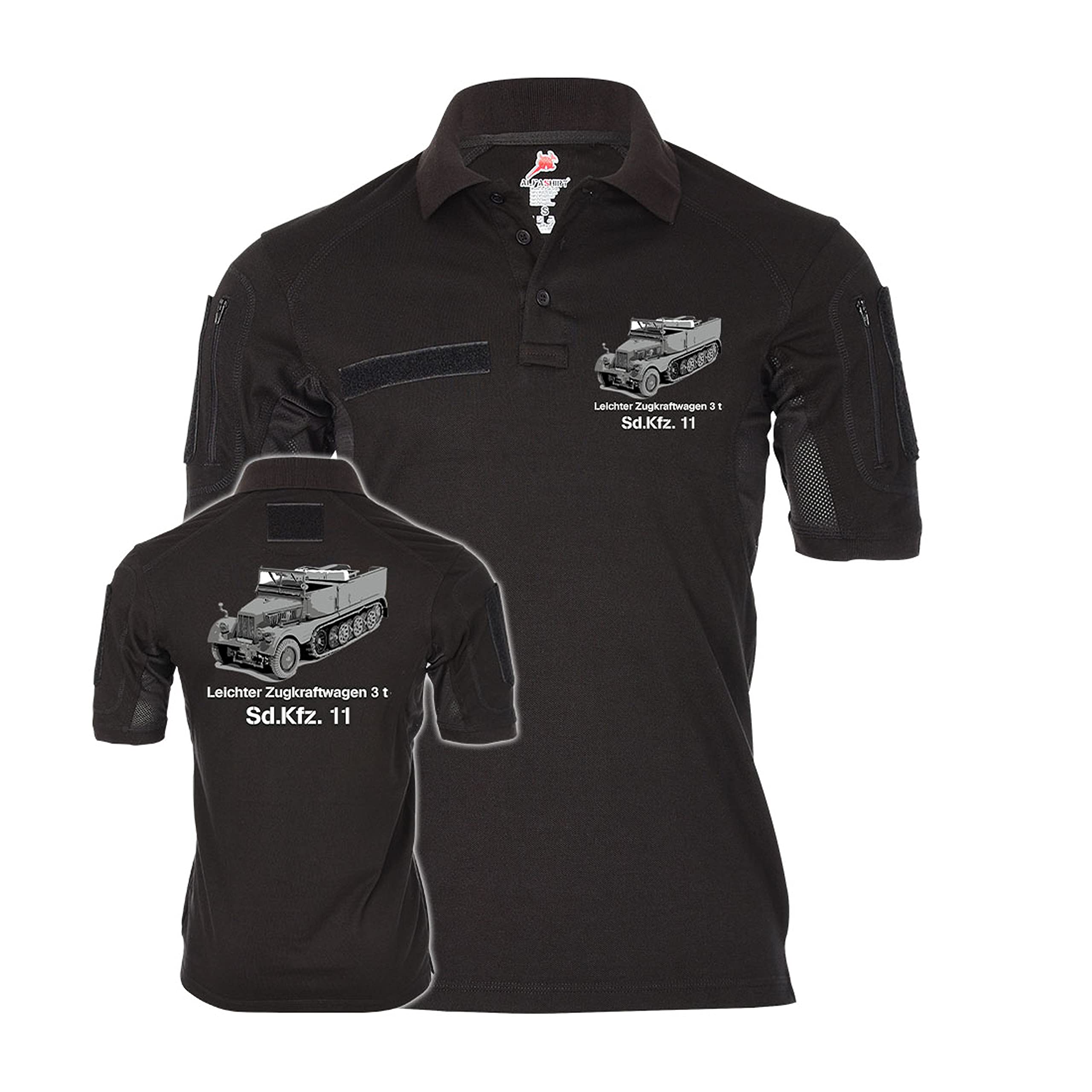 T-shirt Tactical Polo Sd Automobile 11 - 3 t - Pour véhicule à demi-chaîne - #37864, Noir , XXXL