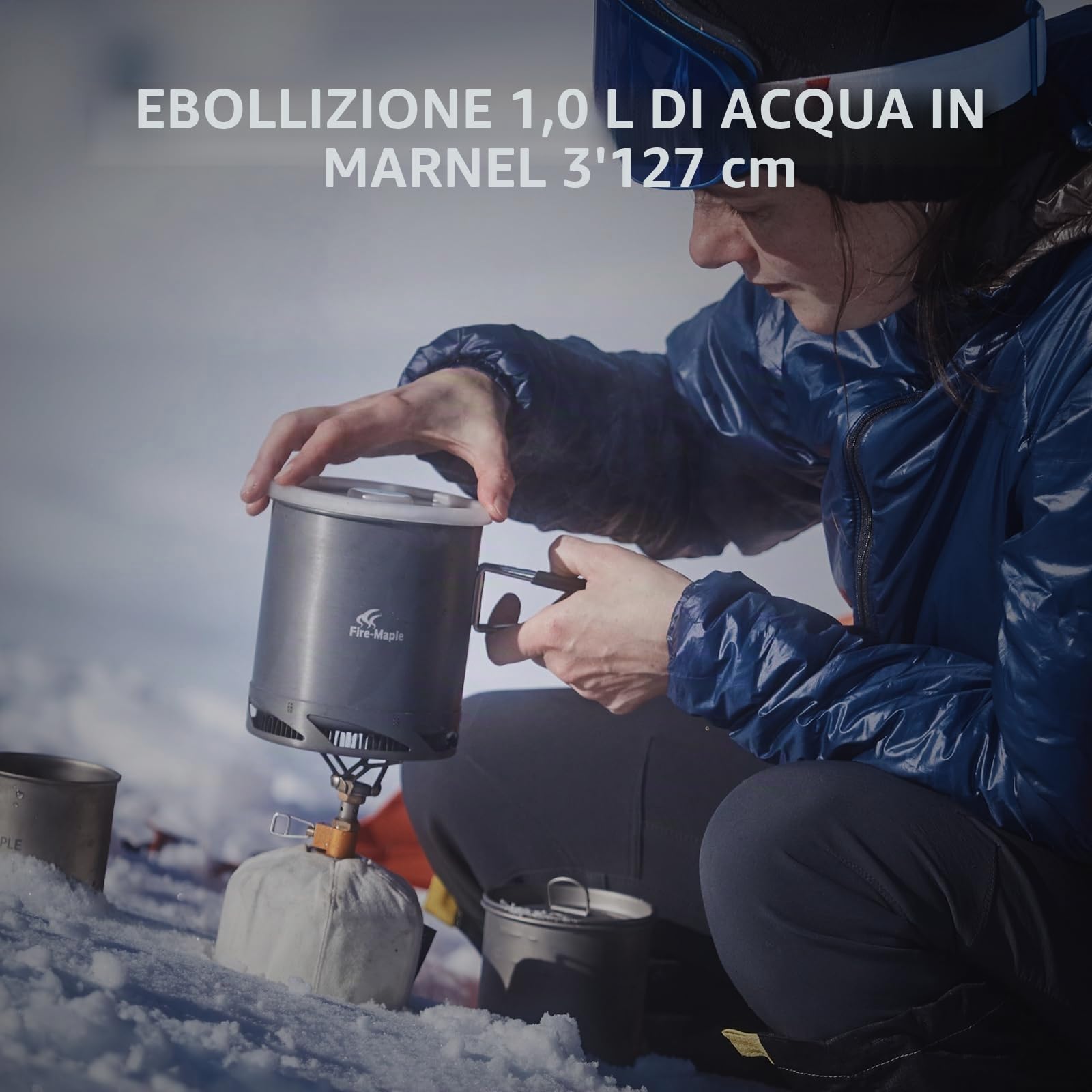 Fire-Maple Mini Fornello Campeggio in Titanio Ultraleggero Portatile Fornellini a Gas da Esterno Picnic Escursione FMS-300T