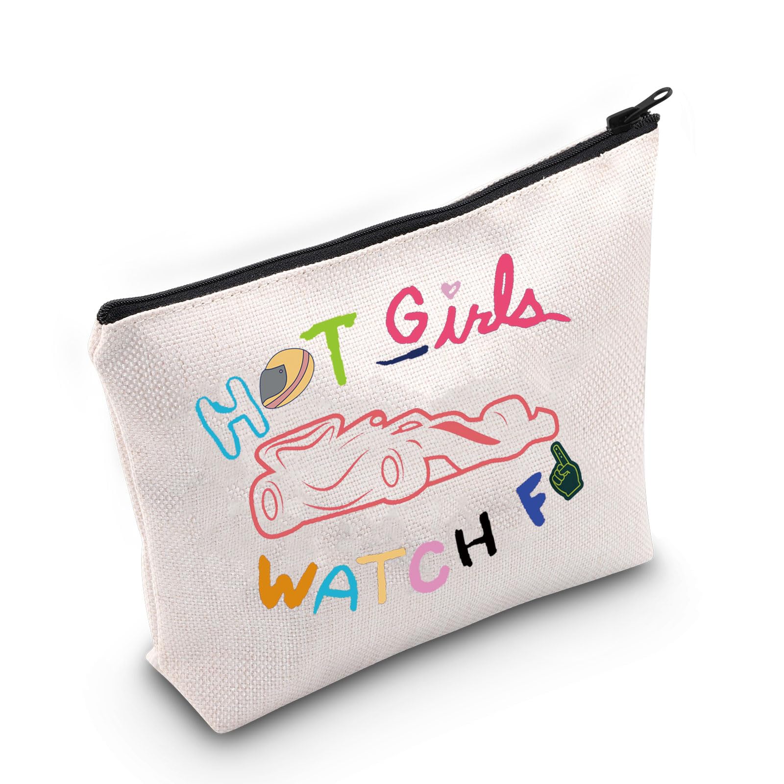 TSOTMO Racing Makeup Bag Motorsport Gift Racer Racing Aesthetic Cosmetic Bag for Car Lovers Carry Racing Gift (WATCH Car)