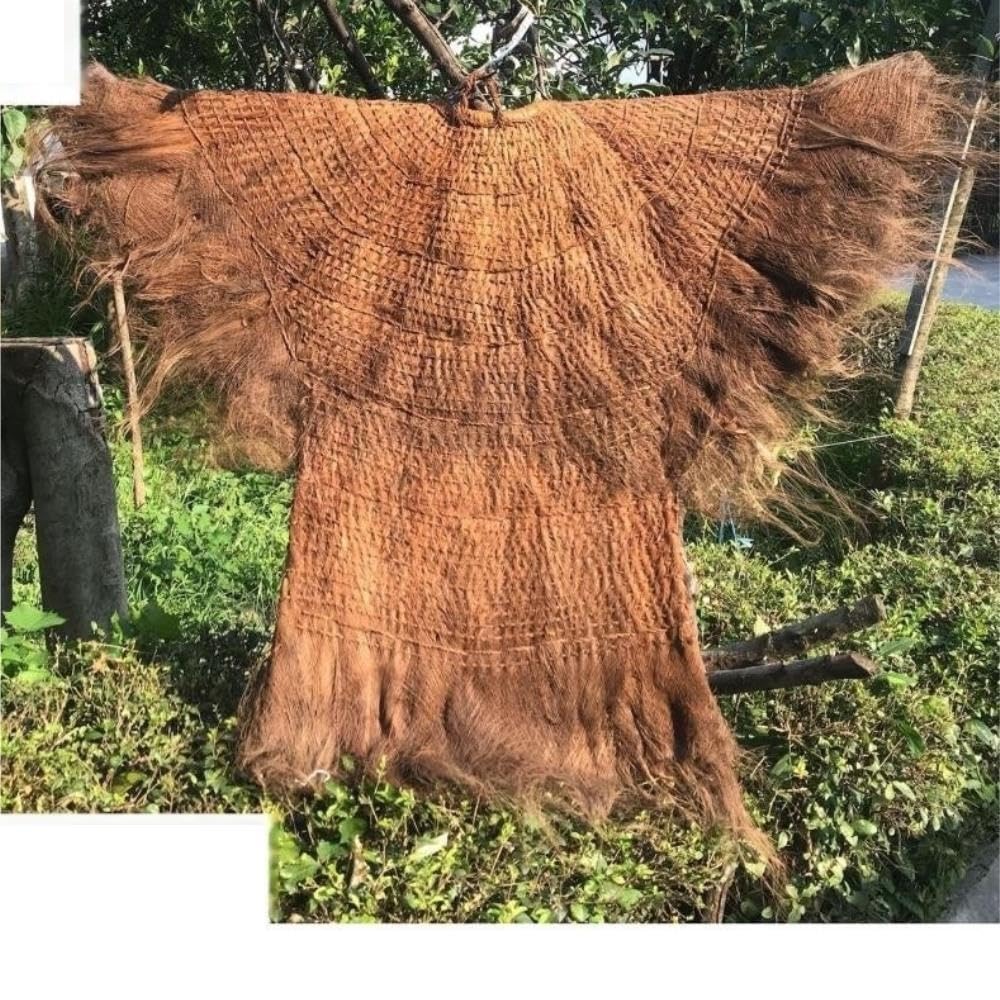Set mantella antipioggia intrecciata a mano, decorazione rurale | Fibra naturale fatta a mano, stile rurale, pezzi multipli, oggetti di scena for la danza