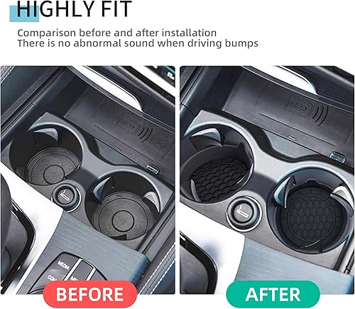 Miniatura 5 de Amooca Portavasos Universales para Automóvil Posavasos para Coche Impermeables Antideslizantes A Prueba de Tamizado A Prueba de Derrames Soporte