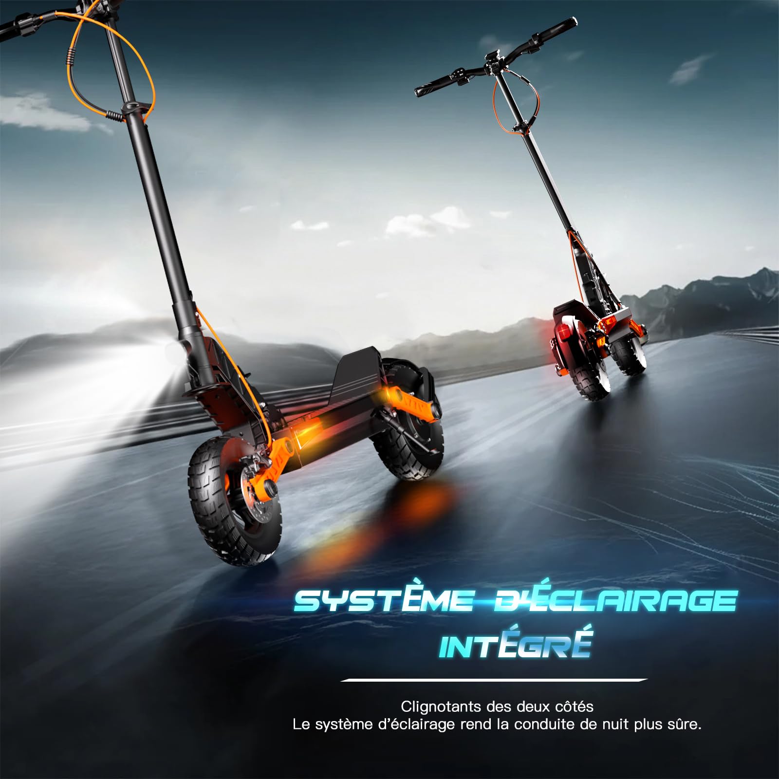 JOYOR S5-Z Trottinette Electrique Adulte Professionnelle Moteur 600W (800W Puissance Pointée) 48V 13Ah Autonomie 65km Suspension Double Pneus Tout Terrain 10 Pouces Trotinette Electrique pour Travail