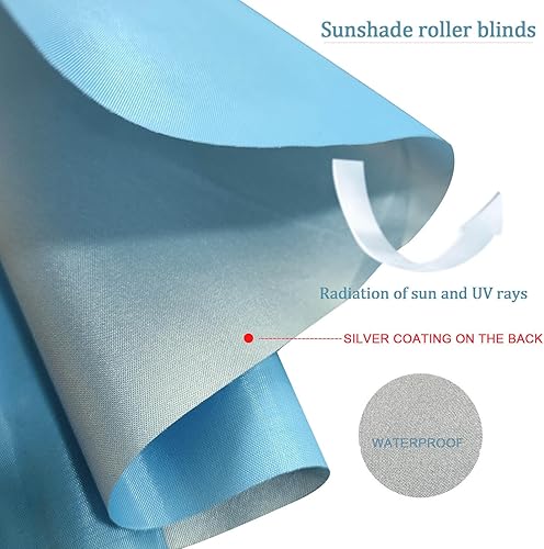 Miniatura 2 de Persianas opacas con ventosa, persianas enrollables retráctiles, cortinas ligeras de filtrado de luz, 12 tamaños, persianas enrollables temporales