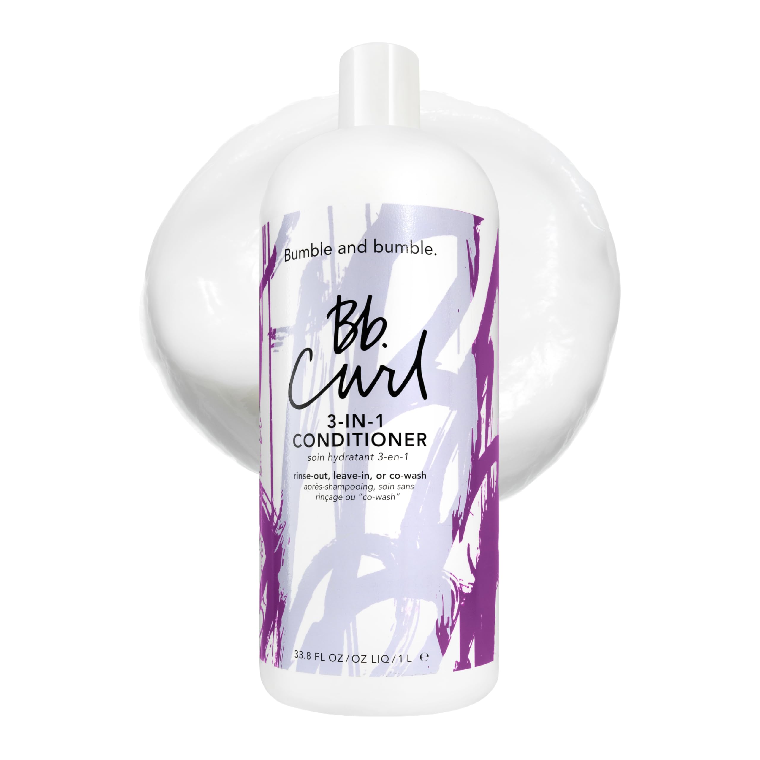 Bumble and bumble. Curl 3-in-1 Conditioner | Leave-In, Rinse Out, CoWash | Anti Frizz + Color Safe | For Coily, Curly, Wavy Hair | With Jojoba, Avocado + Coconut Oil