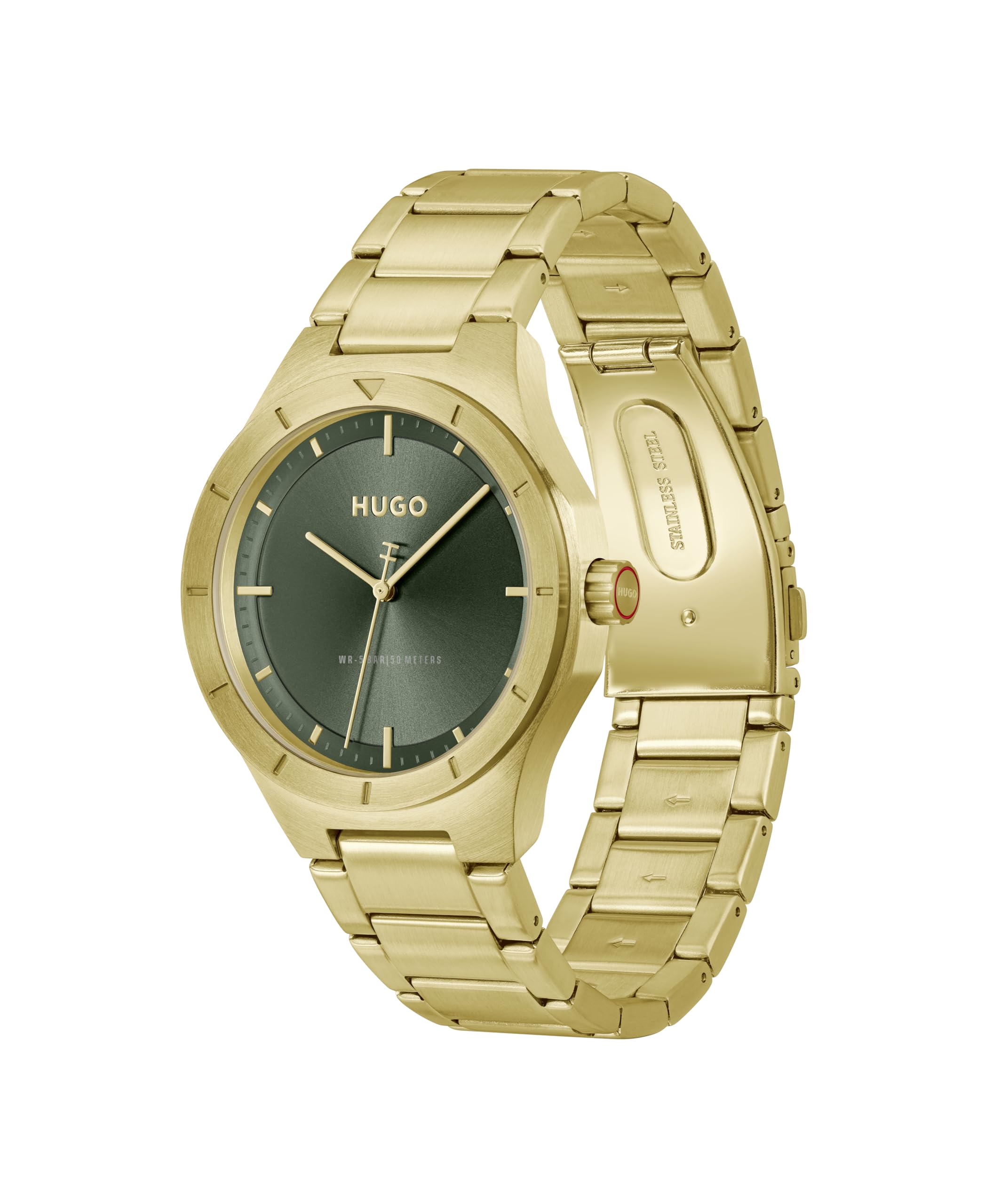 HUGO Orologio con Movimento al Quarzo a Tre Lancette Collezione #LIT con Cinturino in Acciaio Inossidabile