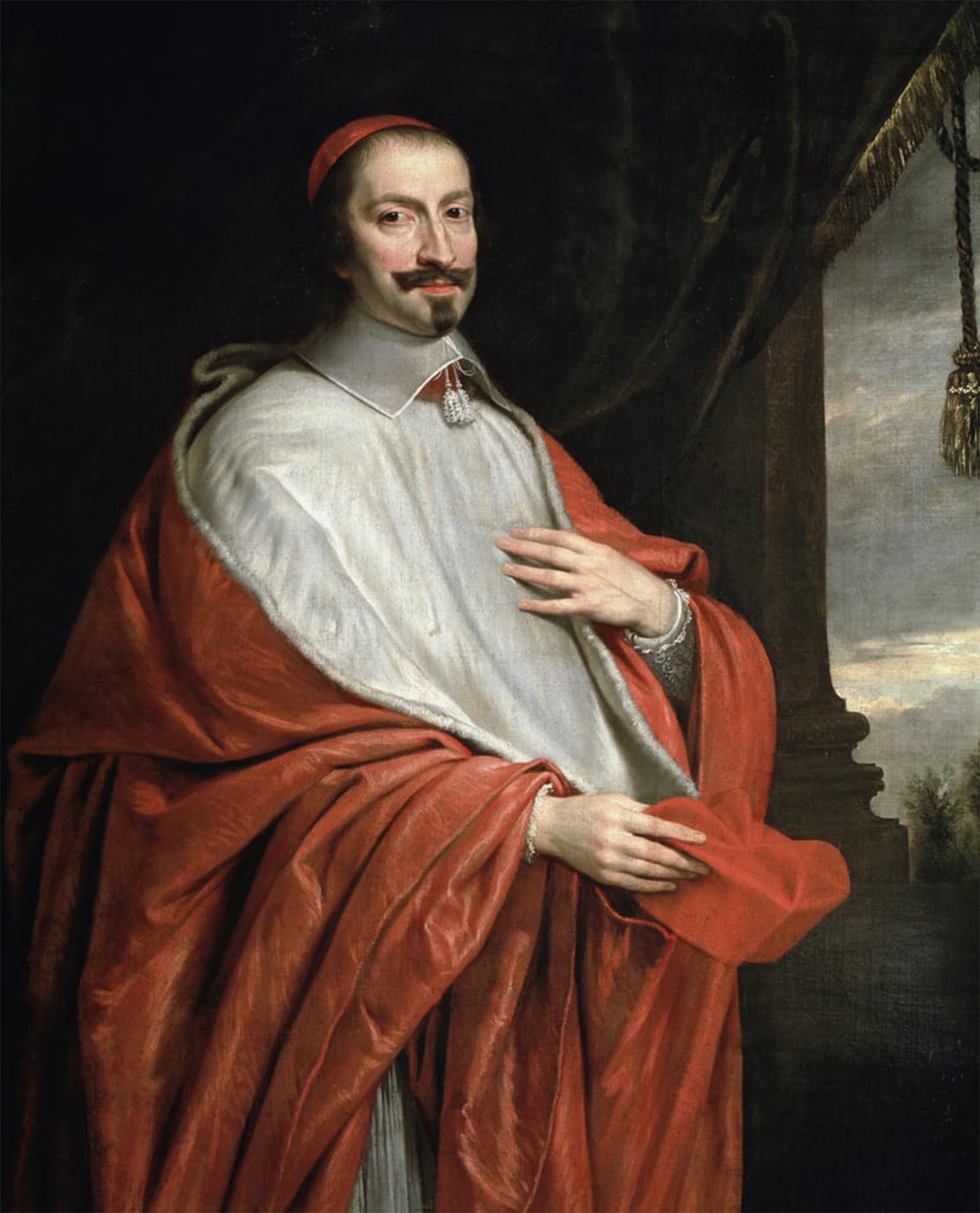 POSTERIIk Vintage Print Pop Art Landscape Artwork Portrait of the Cardinal Jules Mazarin by Philippe De Champaigne Art Prints for Office Home Decor 60x90cm