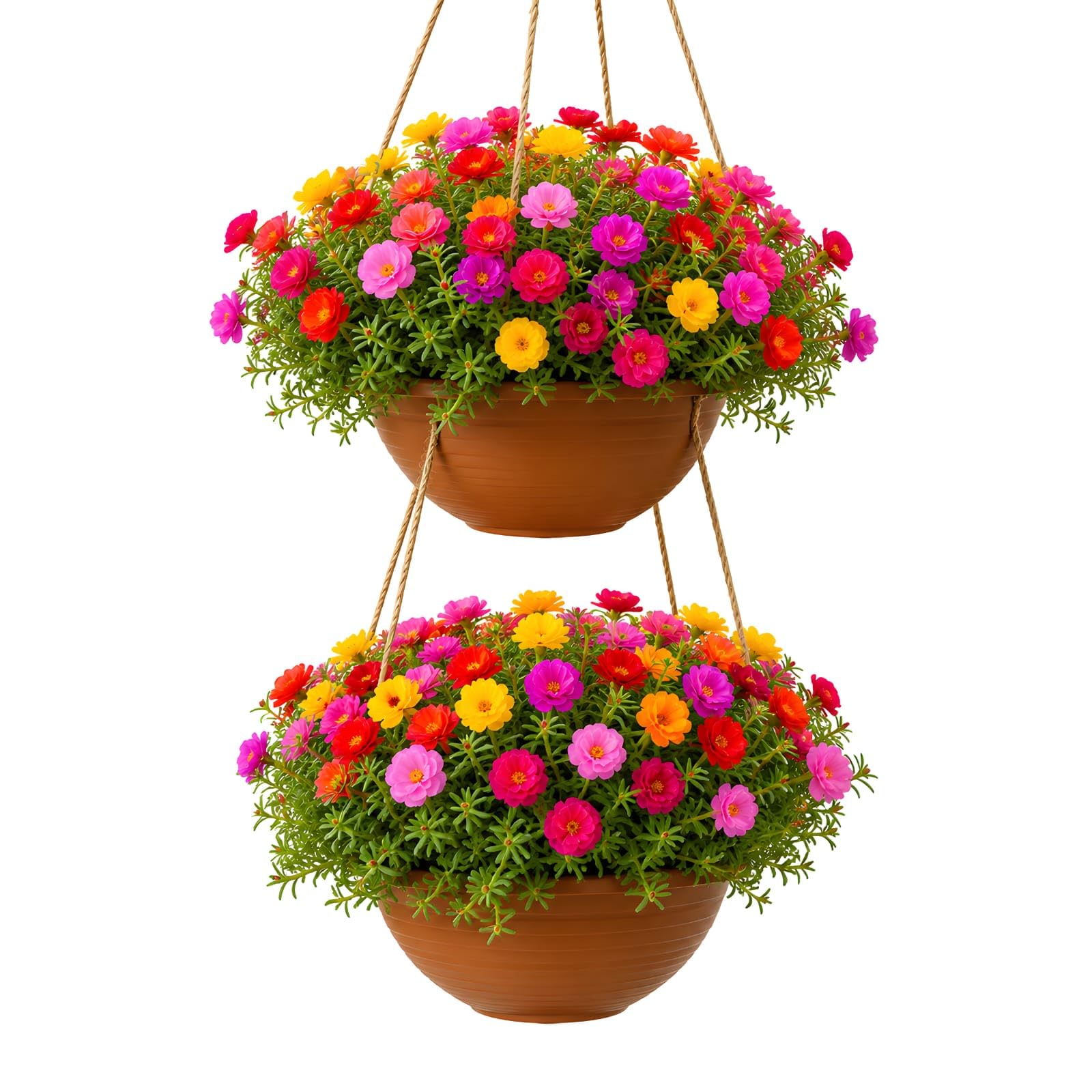 Multicolor Double Petal Portulaca Grandiflora Live Plants |13 HealthyCutting Table Rose, 9 O'Clock Flower Plant | All Season Flowering Ornamental Plant for Home Garden - (Pack Of 1)-image-10